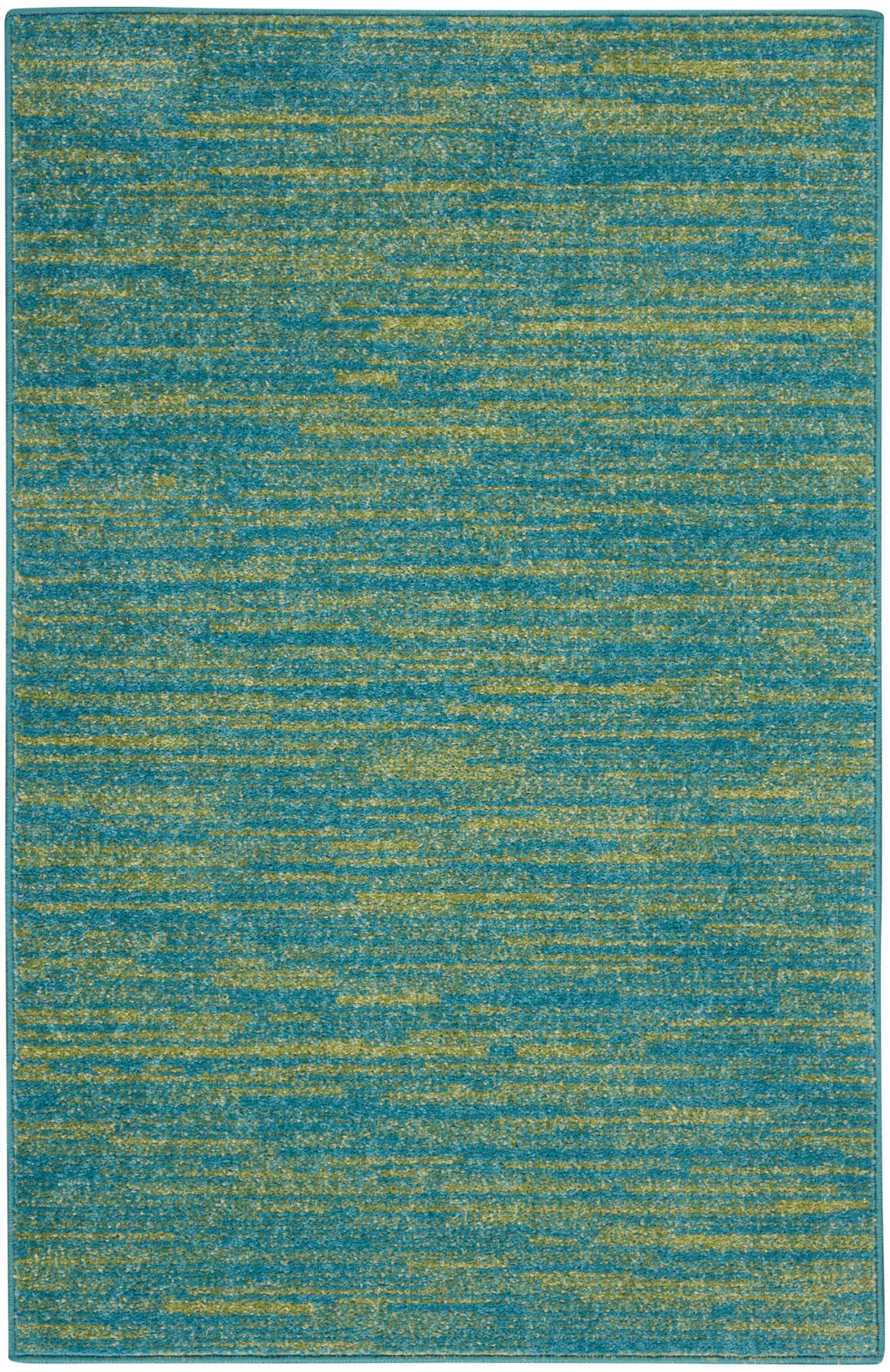 Nourison Essentials Blue Green Outdoor Rug RUG Nourison