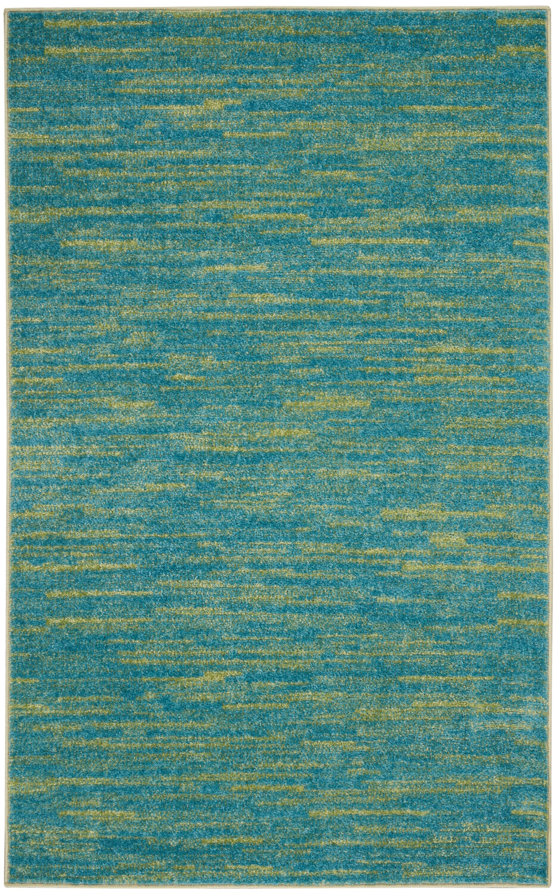 Nourison Essentials Blue Green Outdoor Rug RUG Nourison