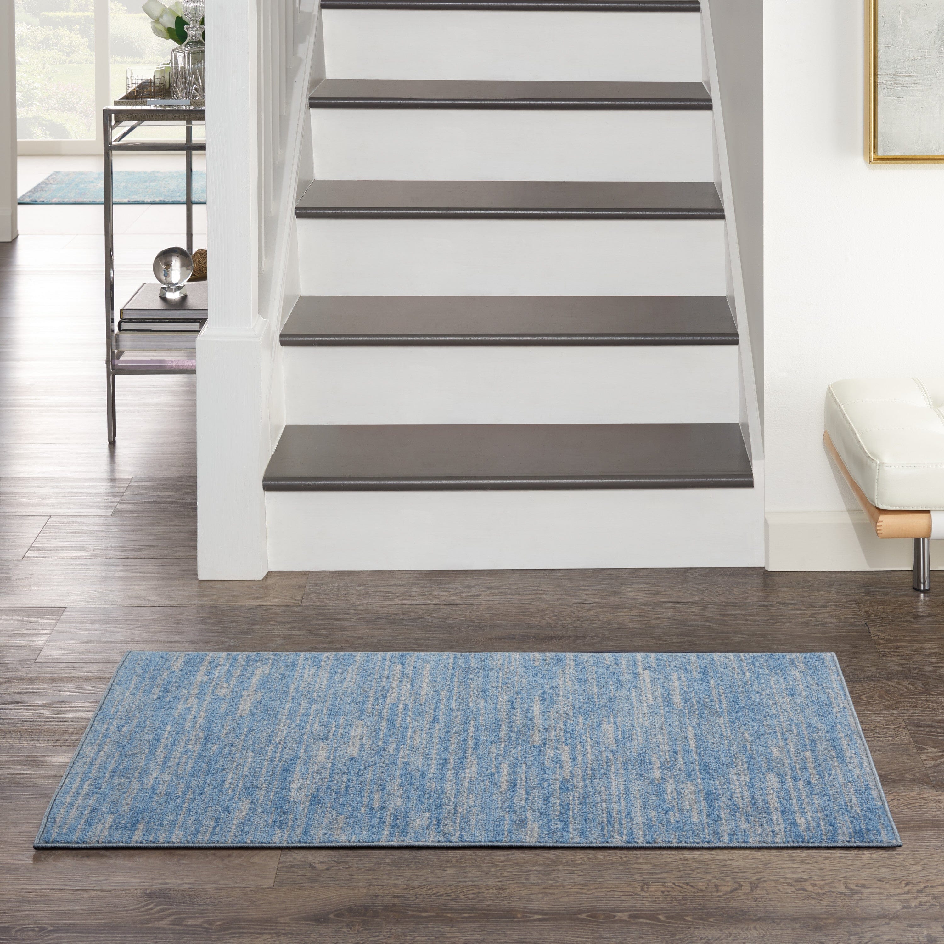 Nourison Essentials Blue Grey Outdoor Rug RUG Nourison