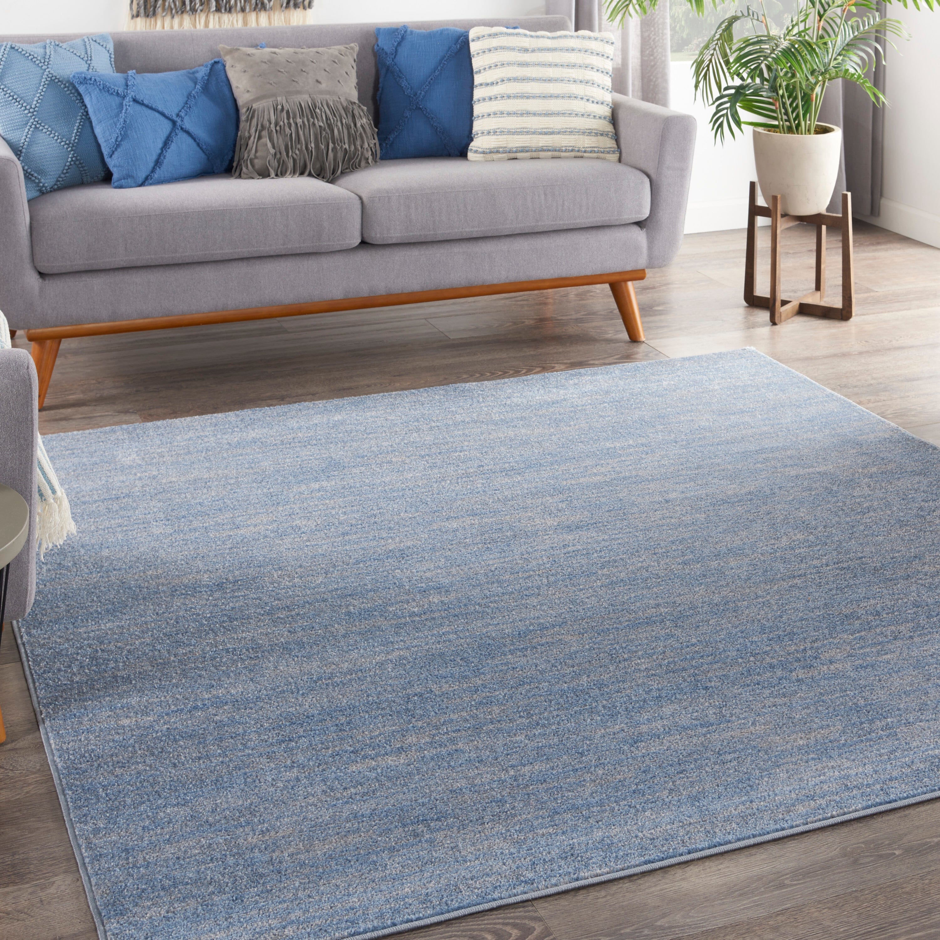 Nourison Essentials Blue Grey Outdoor Rug RUG Nourison