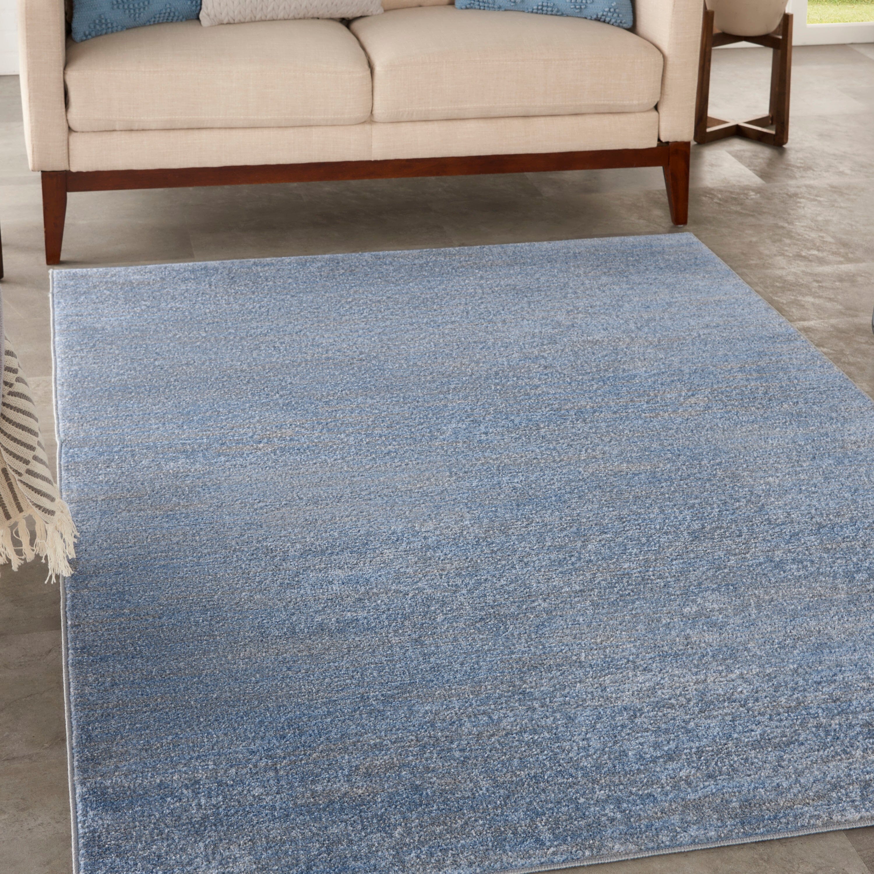 Nourison Essentials Blue Grey Outdoor Rug RUG Nourison