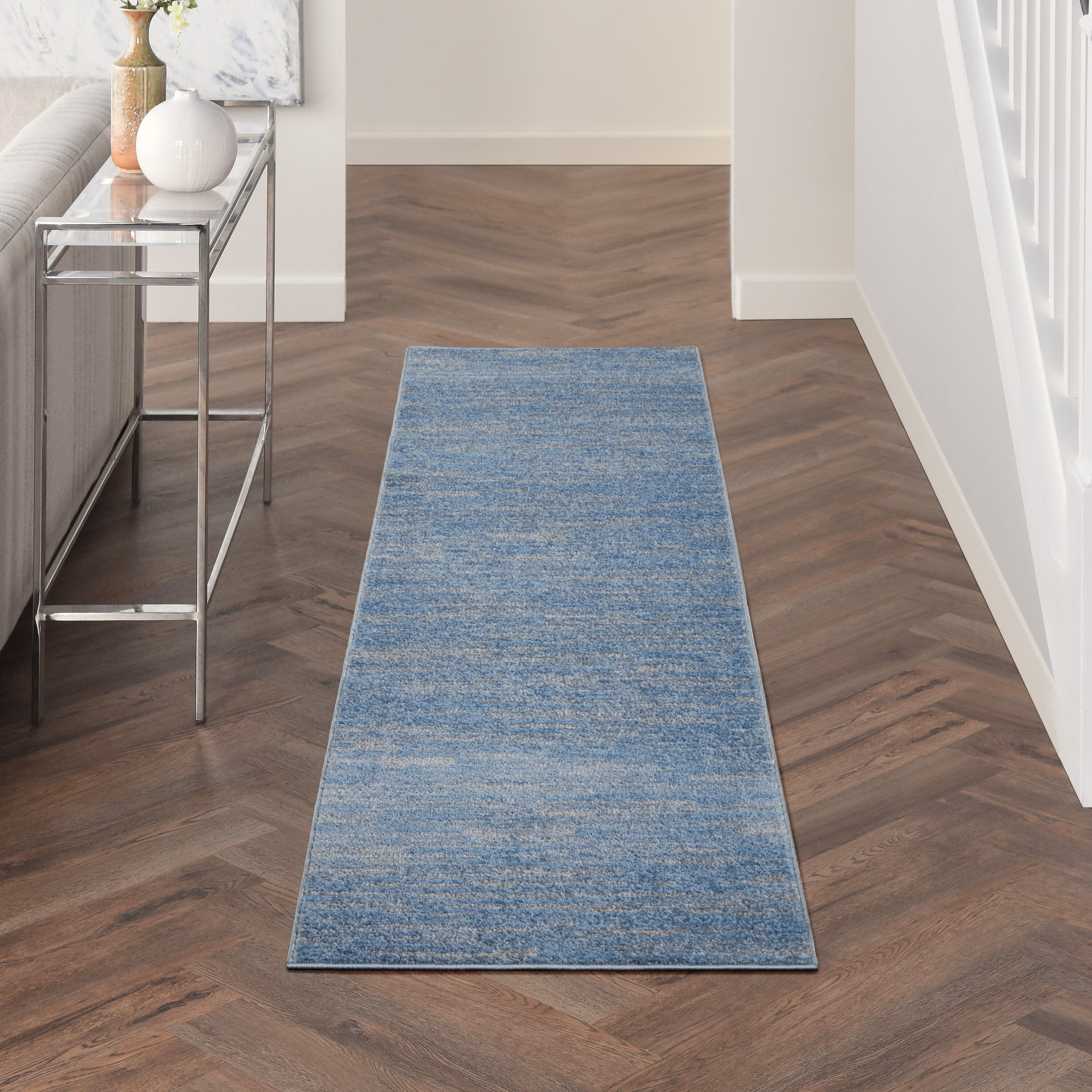 Nourison Essentials Blue Grey Outdoor Rug RUG Nourison