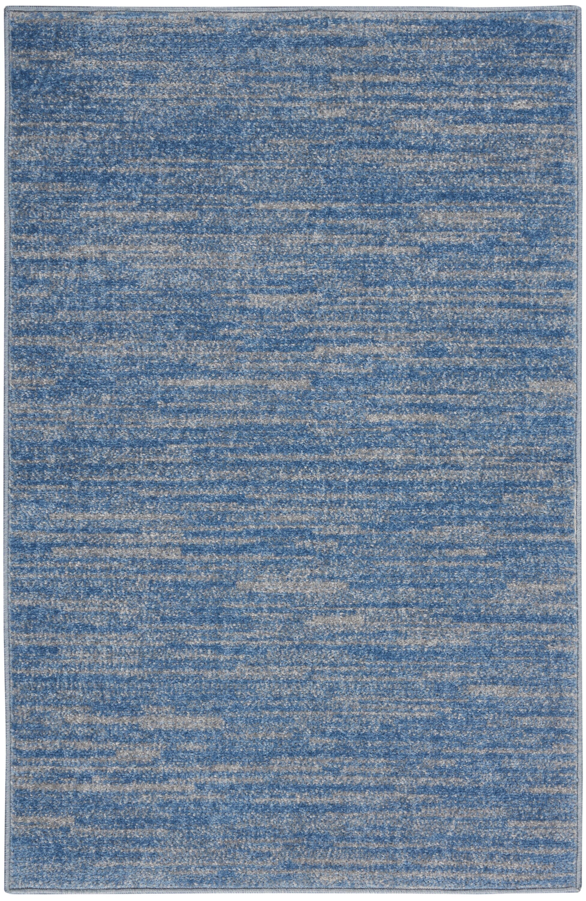 Nourison Essentials Blue Grey Outdoor Rug RUG Nourison