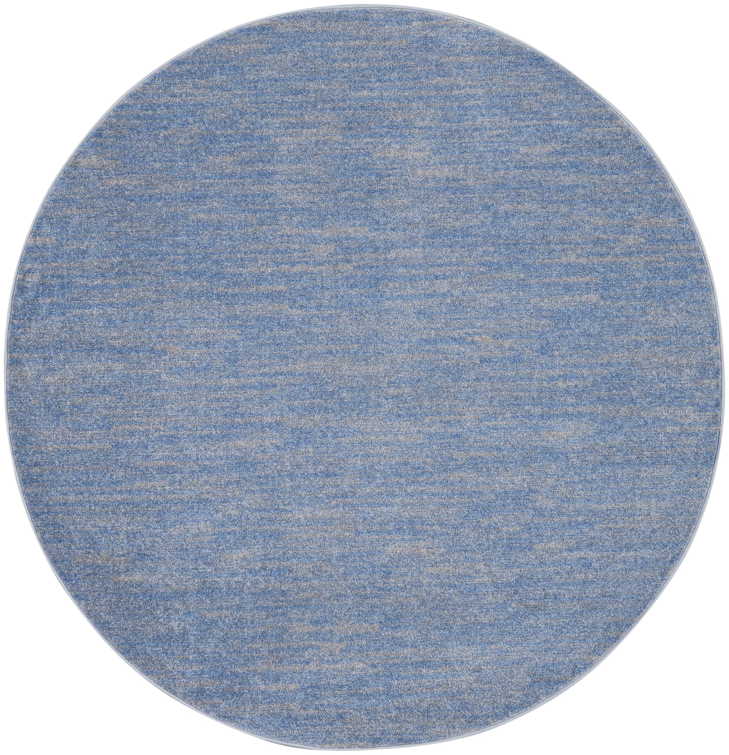 Nourison Essentials Blue Grey Outdoor Rug RUG Nourison