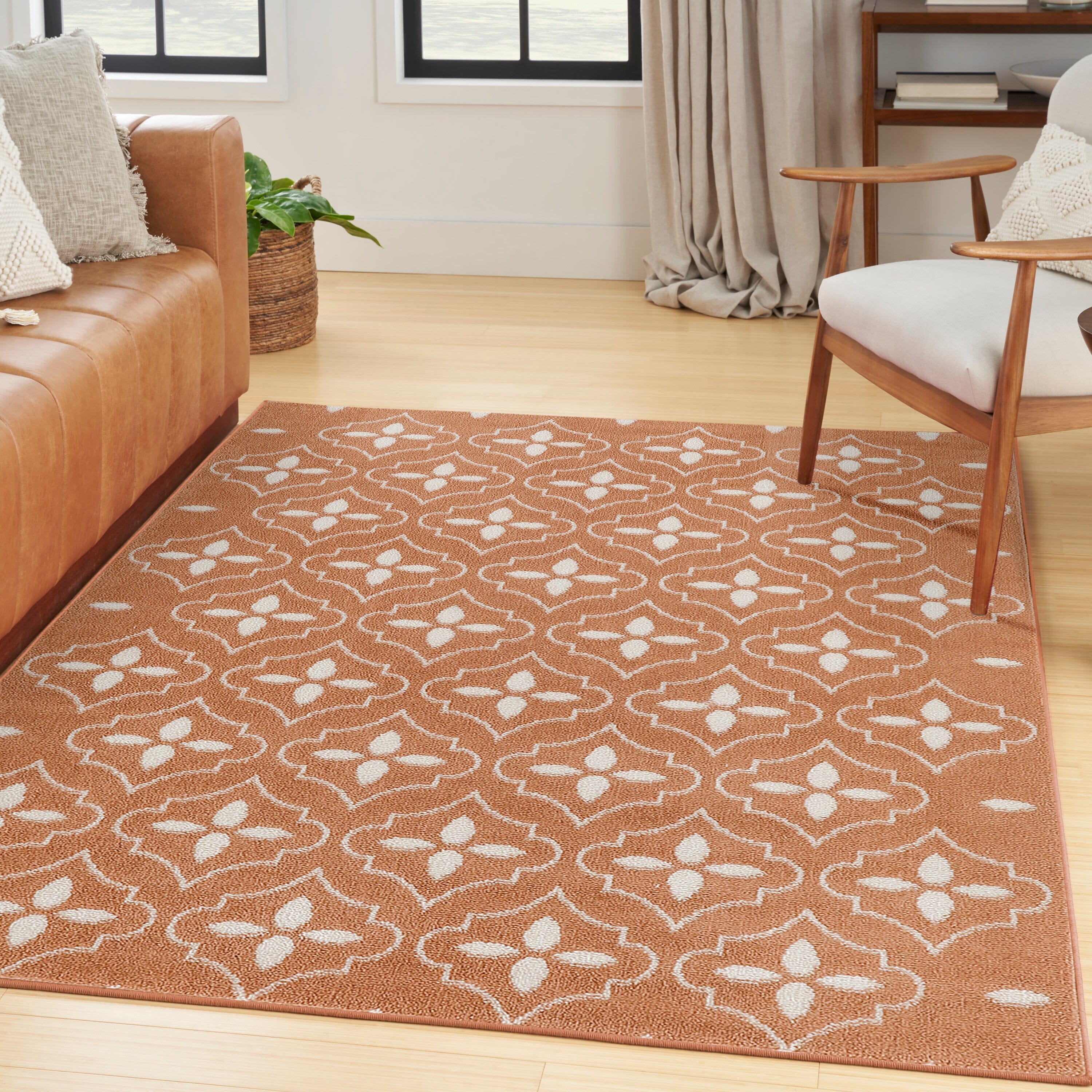 Nourison Essentials Copper Modern Rug RUG Nourison