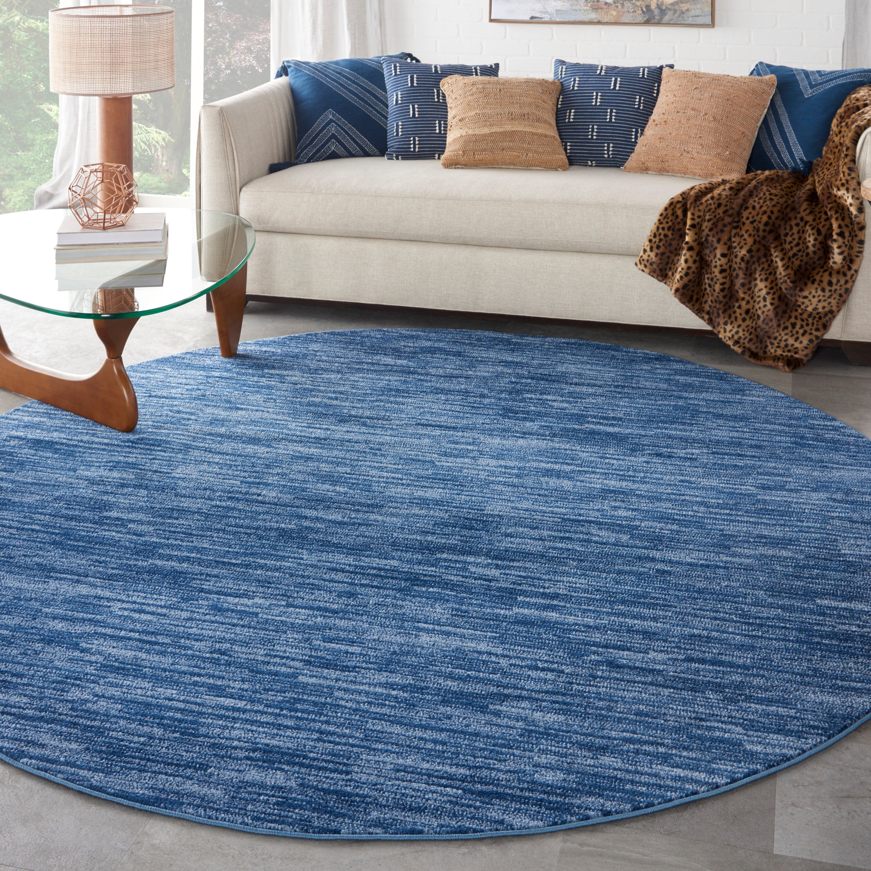 Nourison Essentials Navy Blue Outdoor Rug RUG Nourison