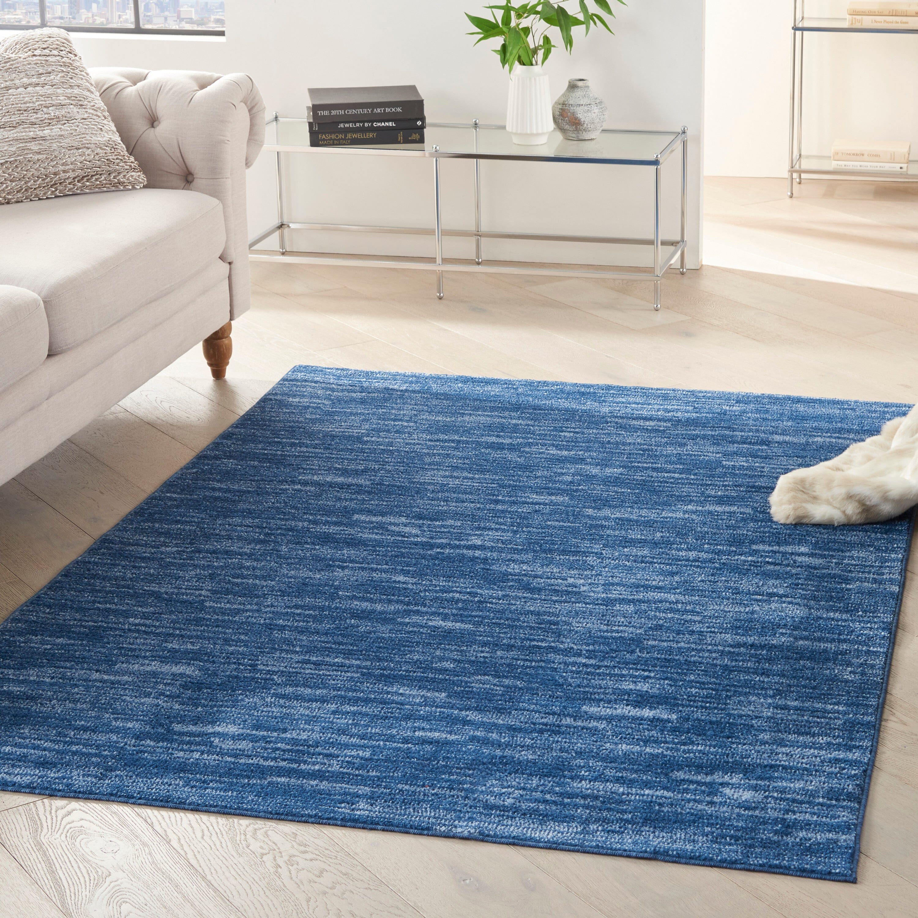 Nourison Essentials Navy Blue Outdoor Rug RUG Nourison