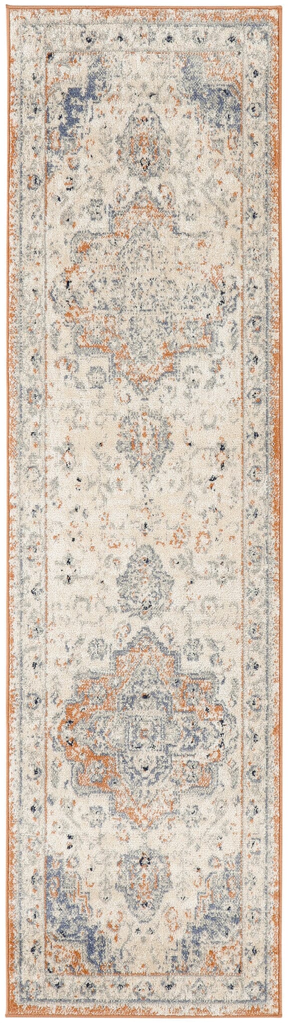 Nourison Essentials Persian Beige Blue Vintage Rug RUG Nourison