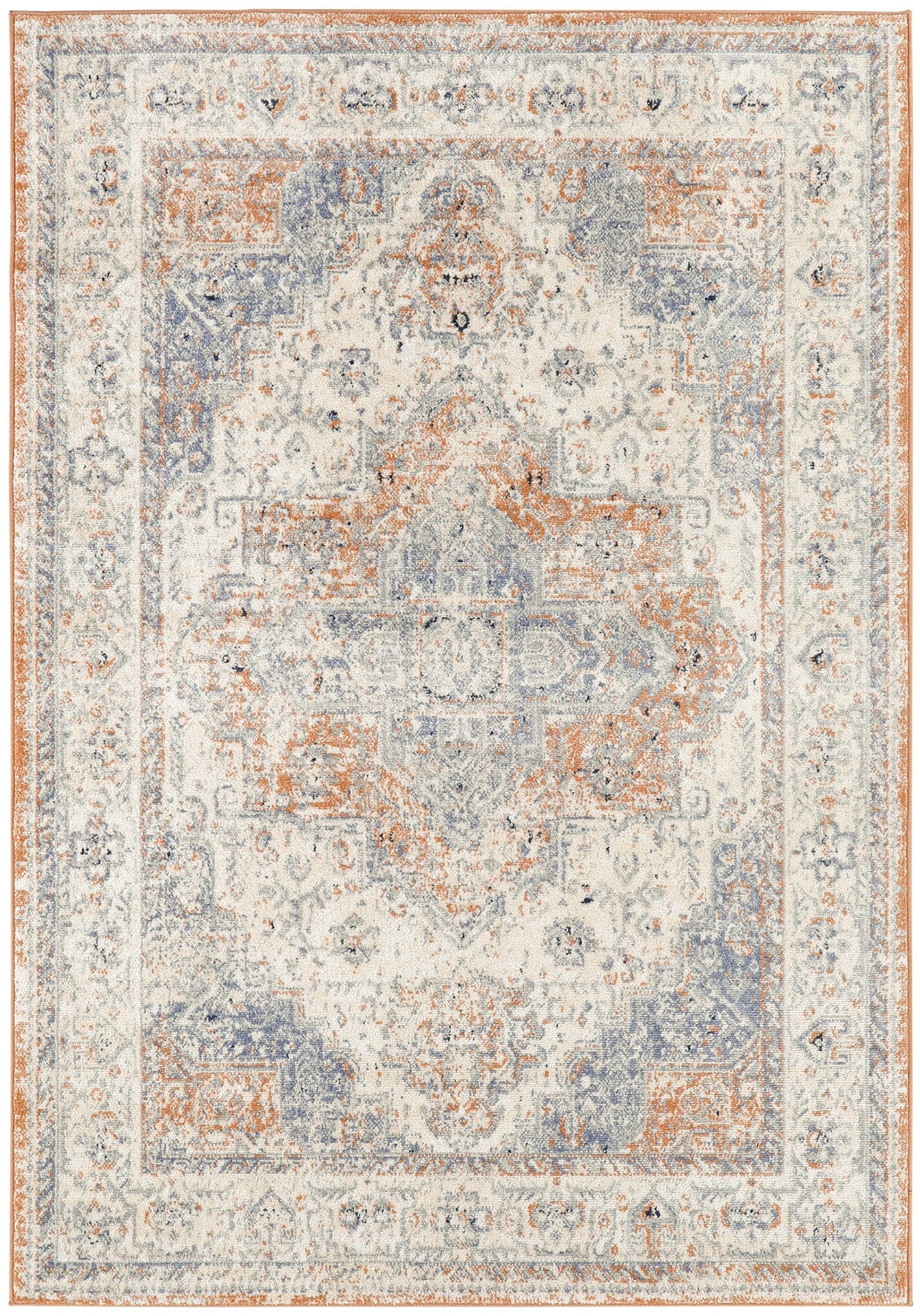 Nourison Essentials Persian Beige Blue Vintage Rug RUG Nourison