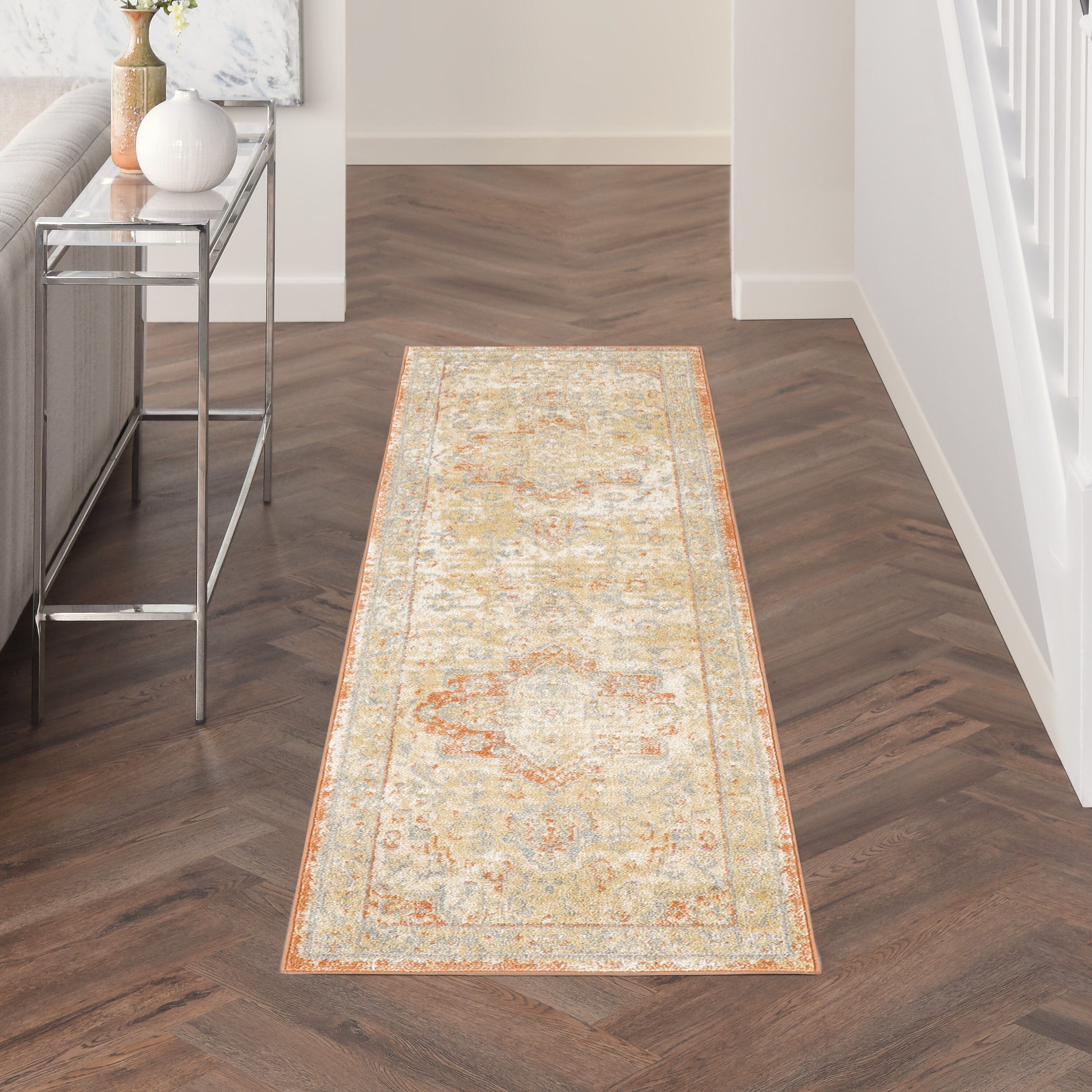 Nourison Essentials Persian Beige Rust Vintage Rug RUG Nourison