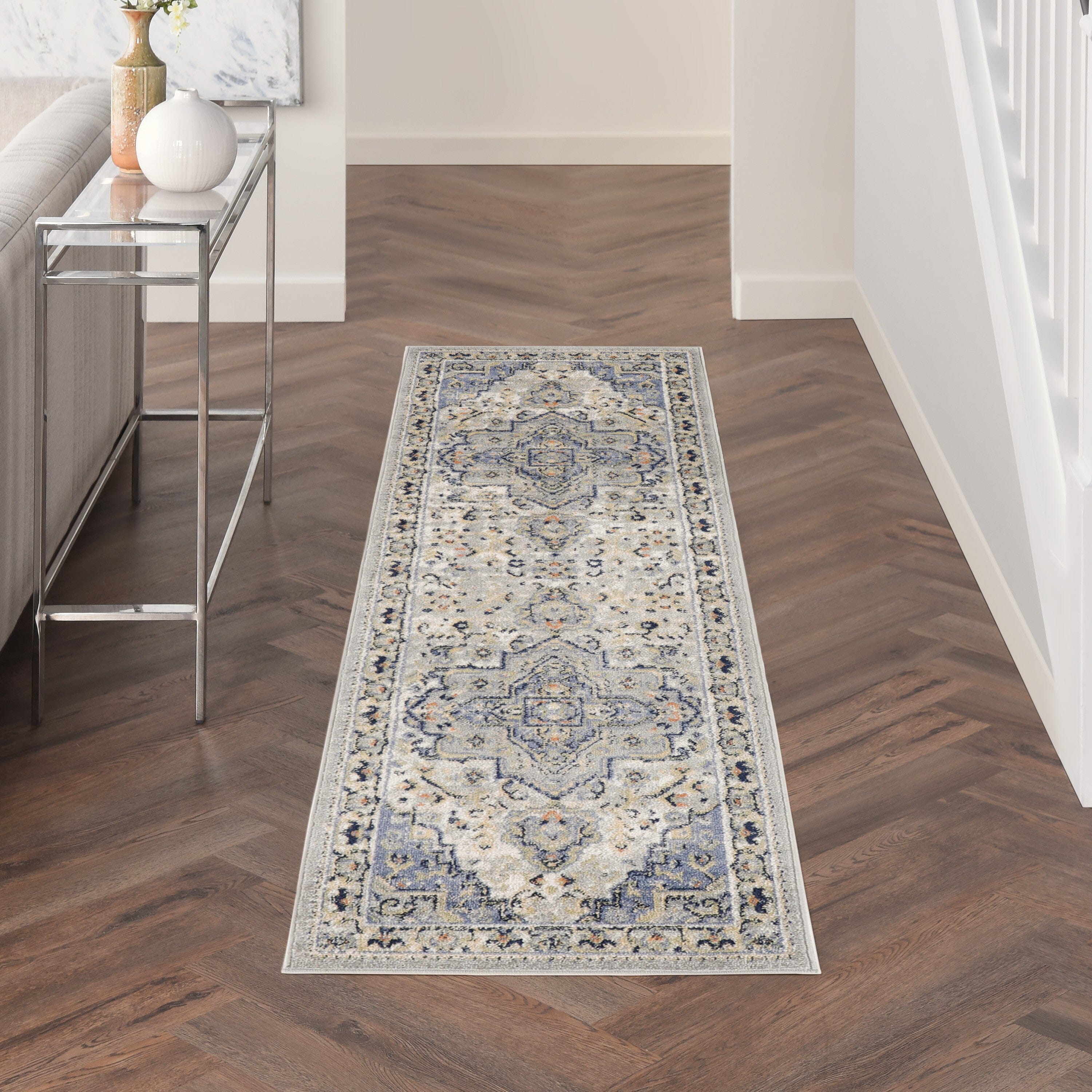 Nourison Essentials Persian Blue Vintage Rug RUG Nourison