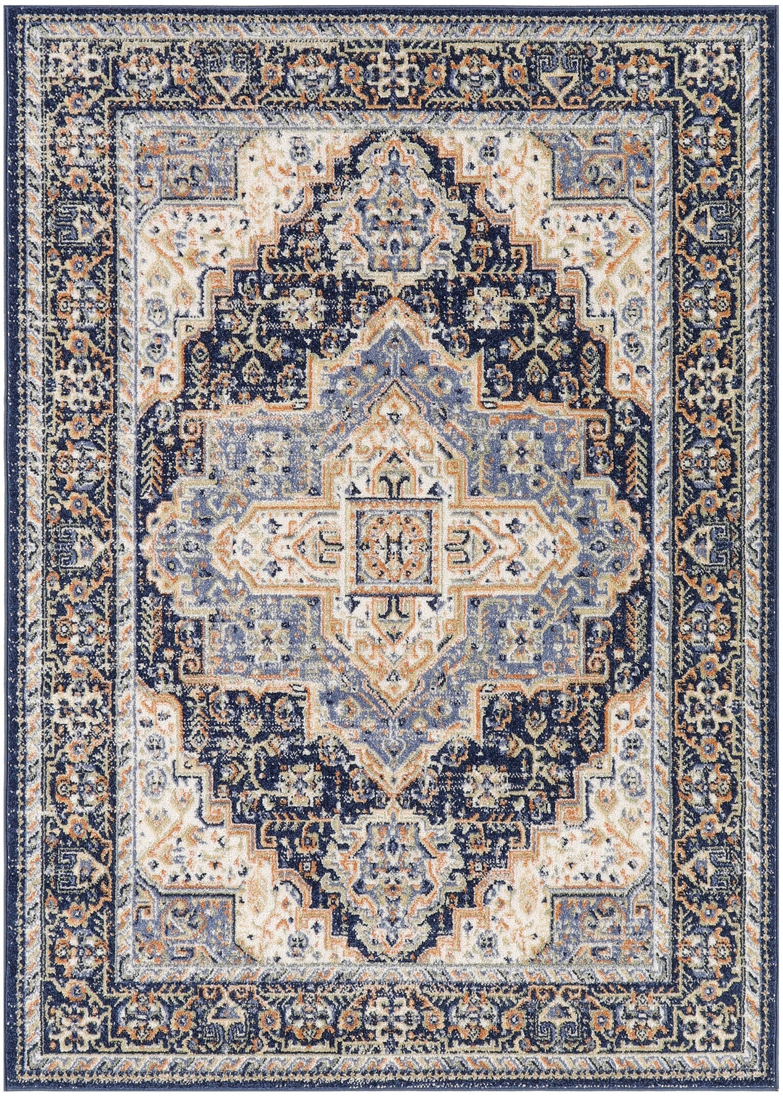 Nourison Essentials Persian Navy Vintage Rug RUG Nourison