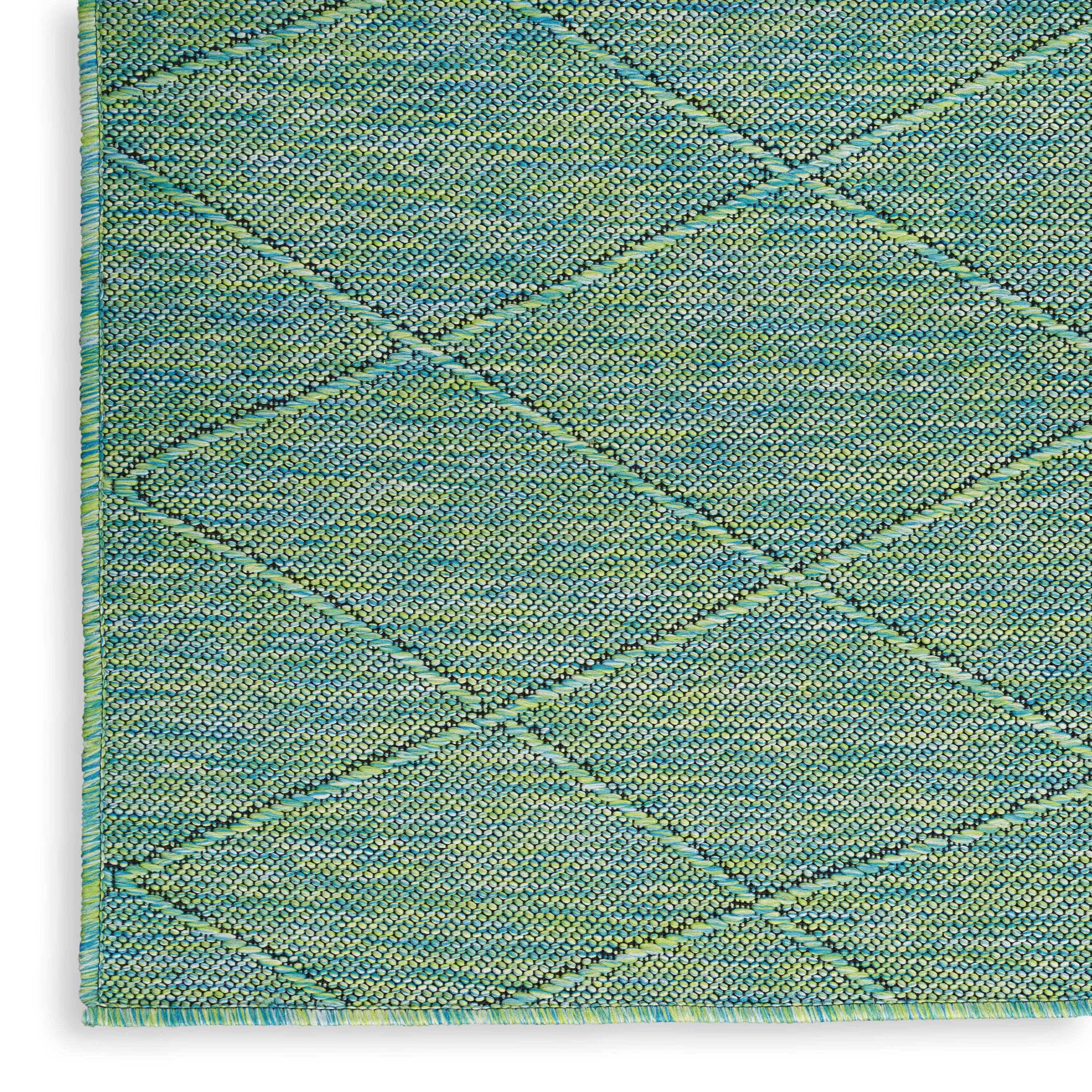 Nourison Washable Solutions Blue Green Modern Rug WSL01 RUG Nourison