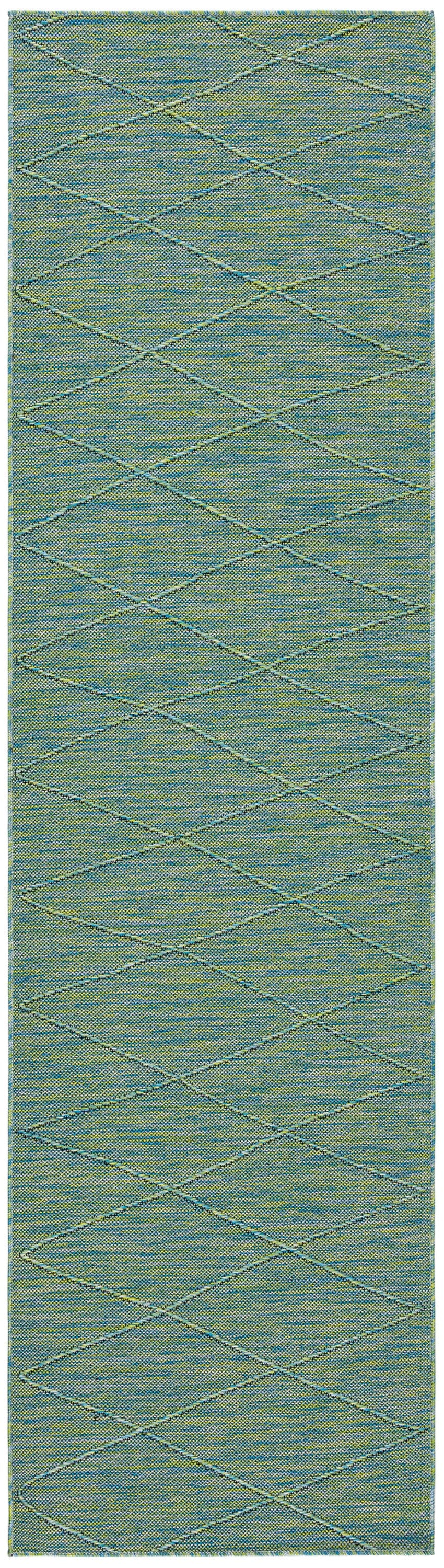 Nourison Washable Solutions Blue Green Modern Rug WSL01 RUG Nourison