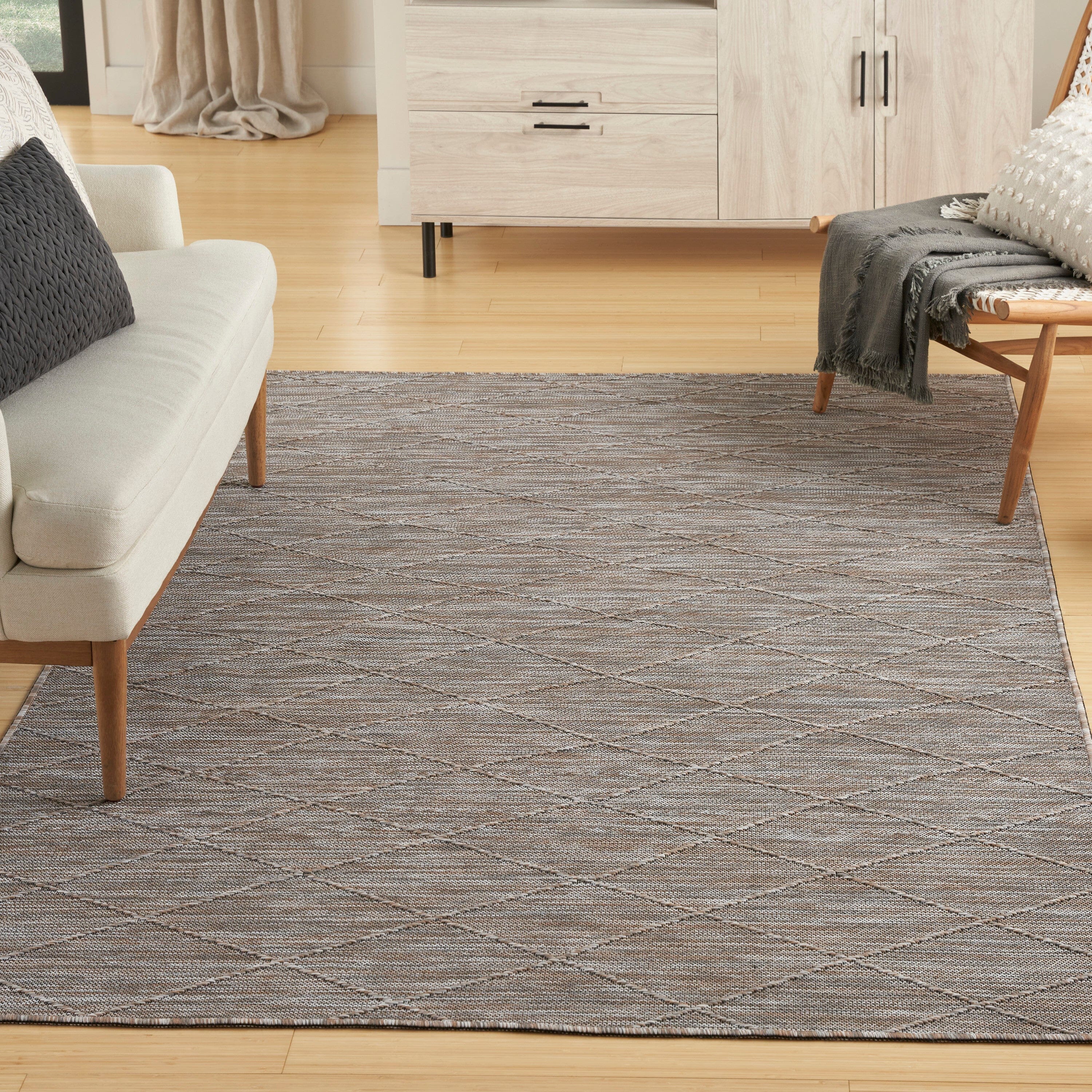 Nourison Washable Solutions Grey Mocha Rug WSL01 RUG Nourison