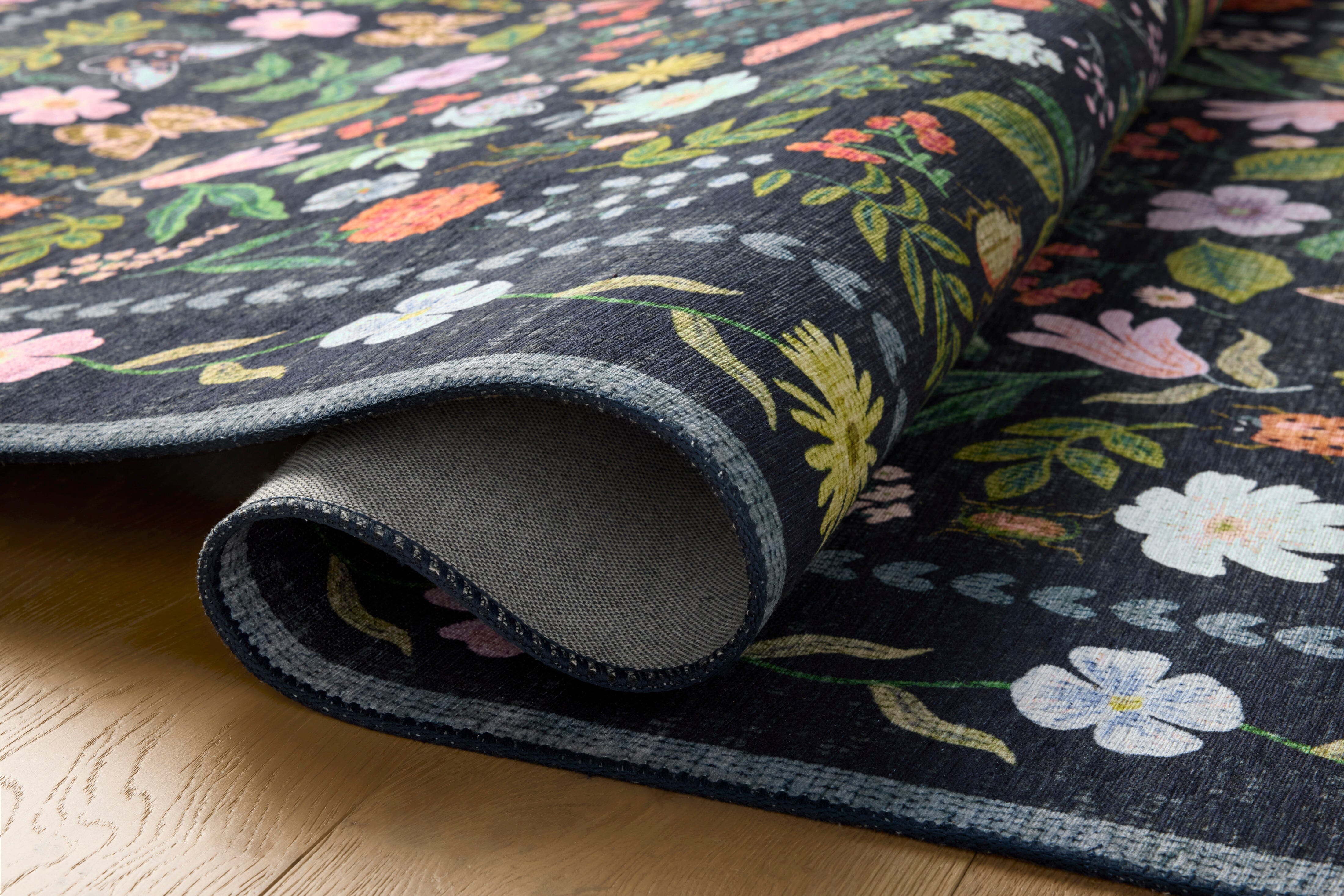 Rifle Paper Co. x Loloi Canopy Rug | Black CNP-04 Rugs Rifle Paper Co. x Loloi
