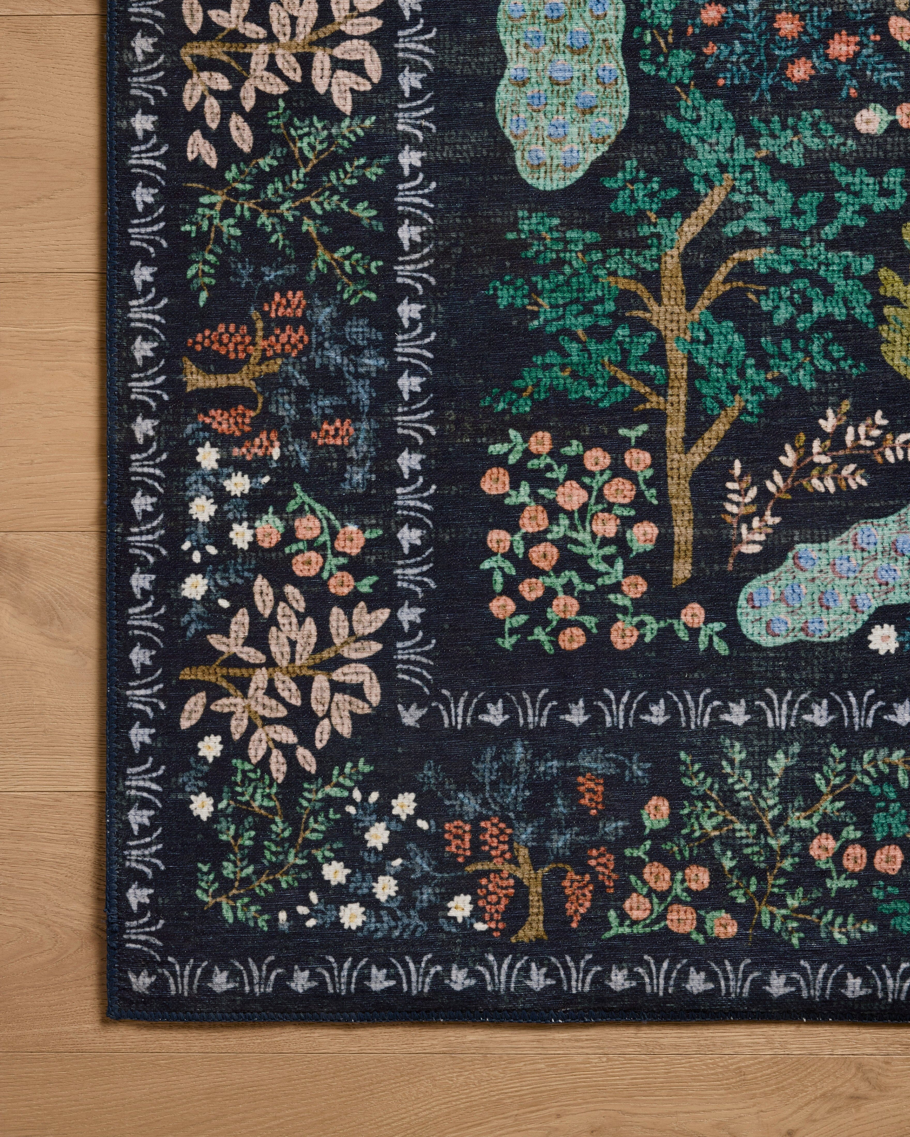 Rifle Paper Co. x Loloi Canopy Rug | Charcoal CNP-05 | Huck & Peck
