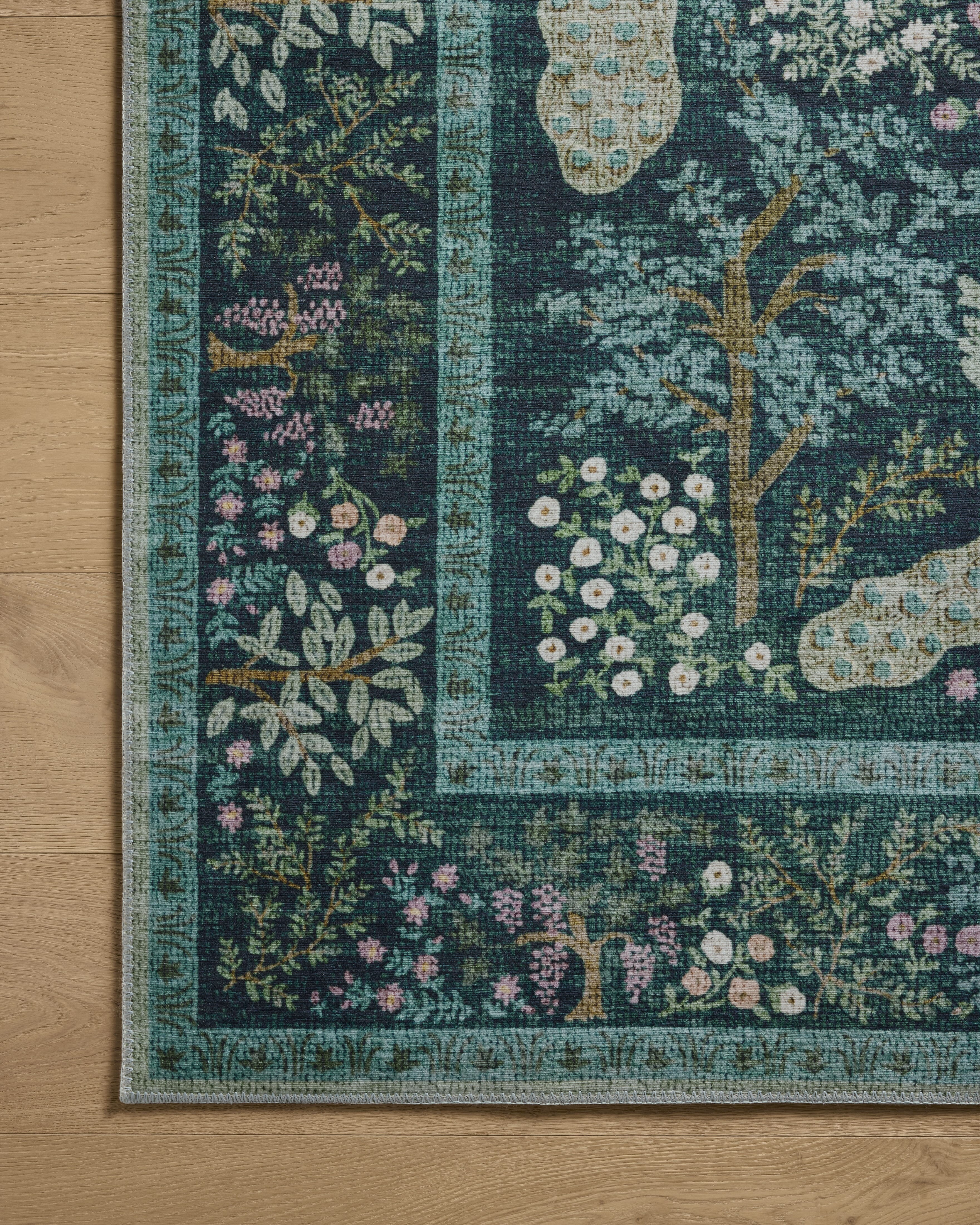 Rifle Paper Co. x Loloi Canopy Rug | Teal CNP-05 | Huck & Peck