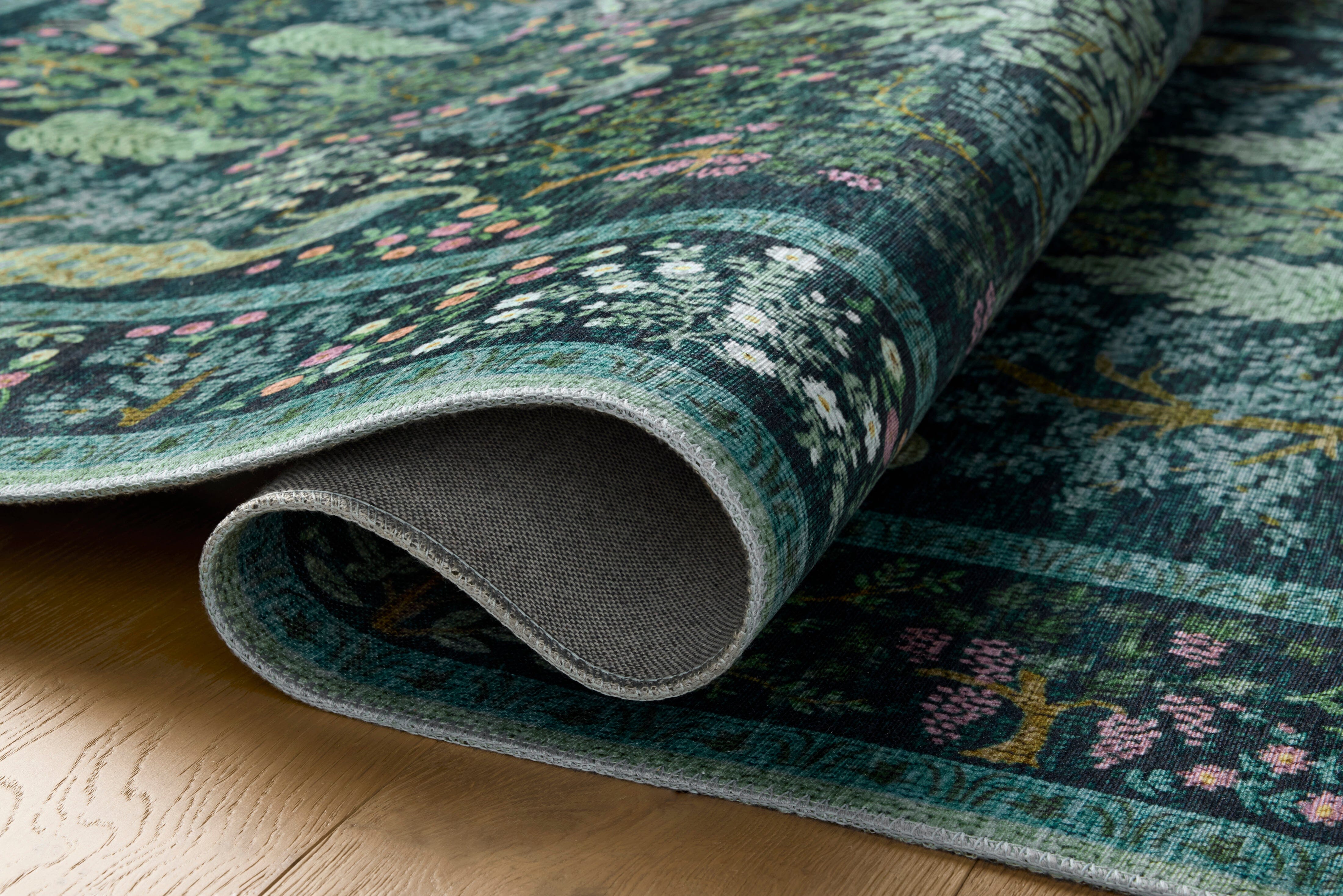 Rifle Paper Co. x Loloi Canopy Rug | Teal CNP-05 | Huck & Peck
