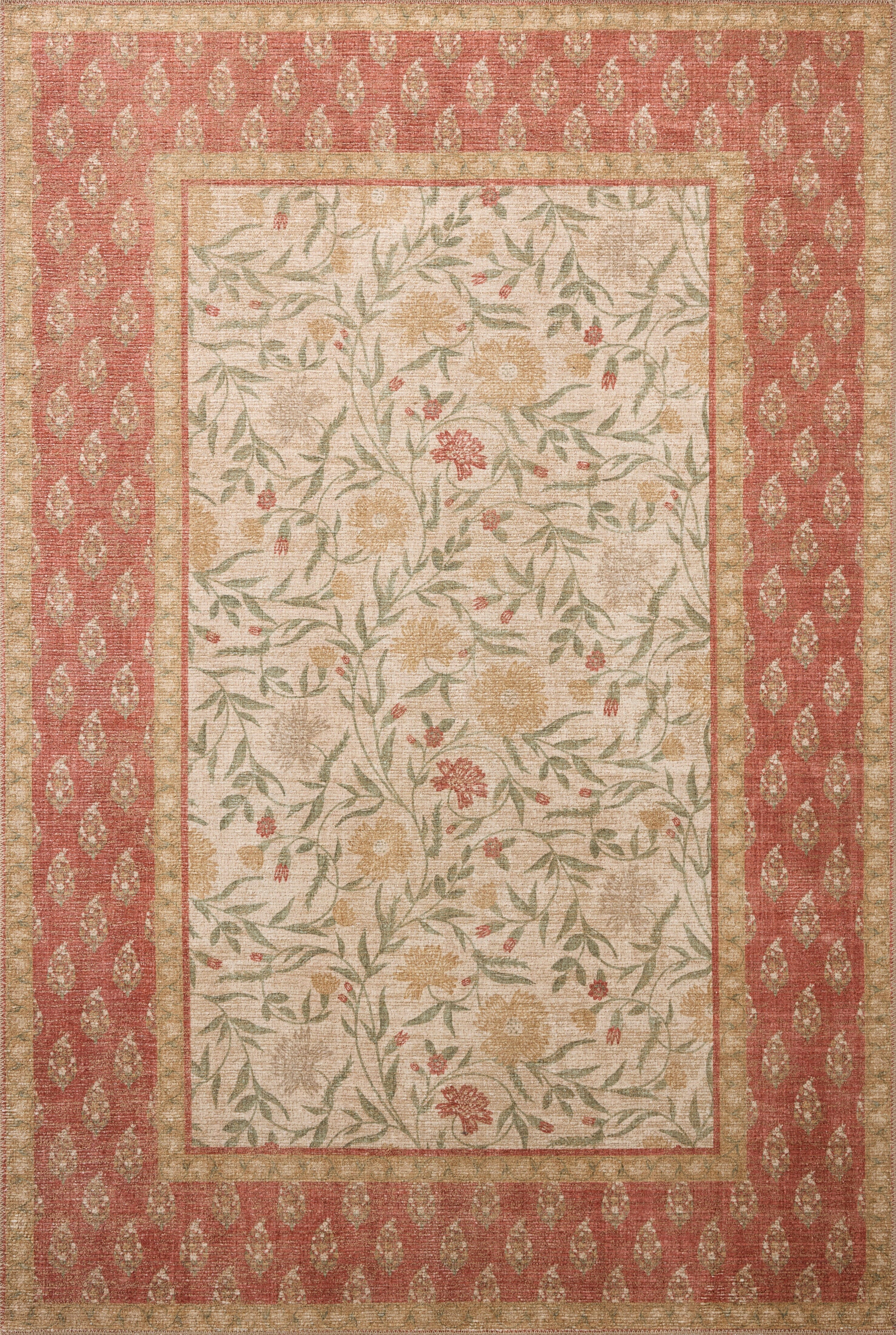 Rifle Paper Co. x Loloi Edinburgh | Ivory / Spice EDN-01 Rugs Rifle Paper Co. x Loloi