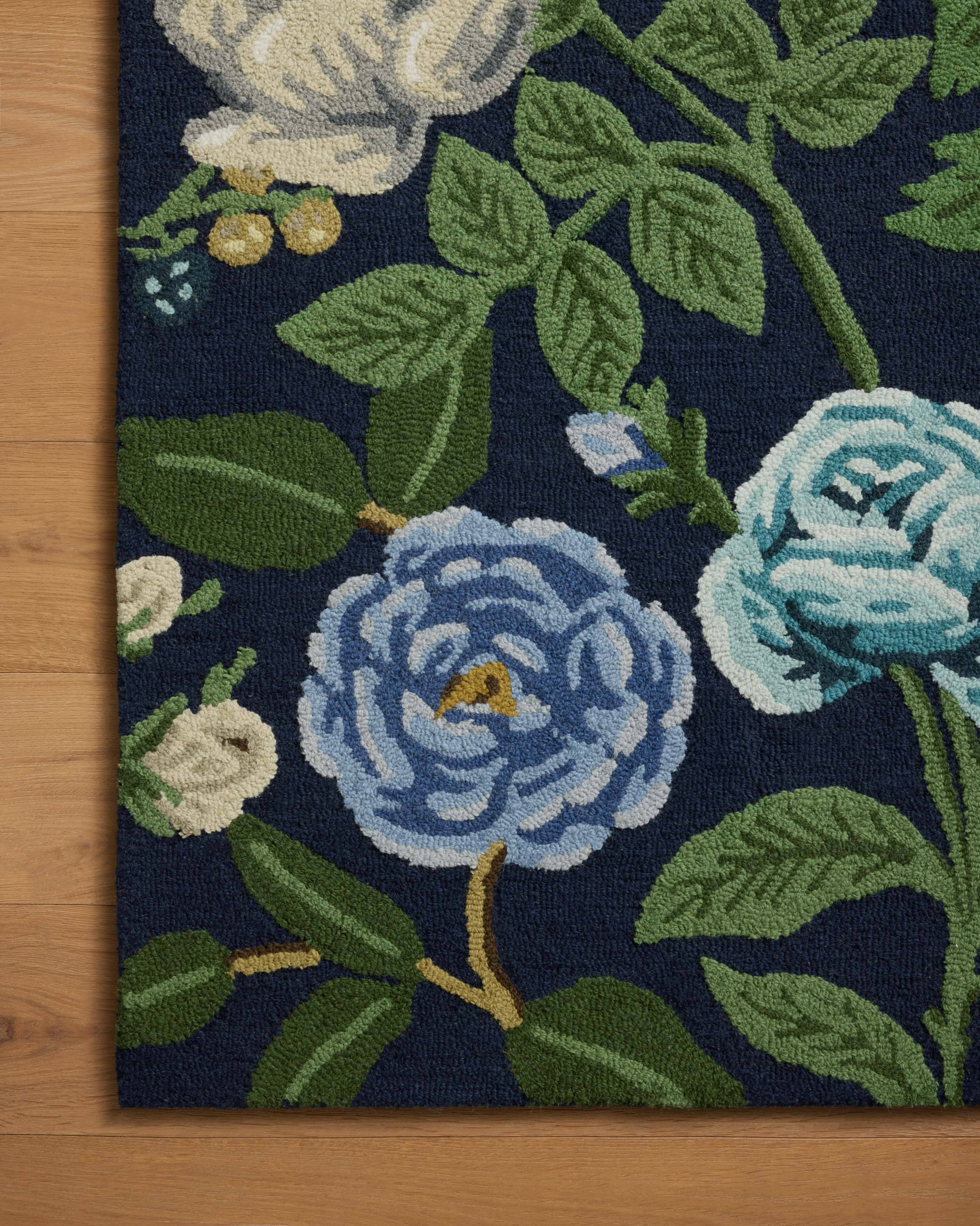 Rifle Paper Co. x Loloi Highgrove Rug | Navy 02NV00 | Huck & Peck