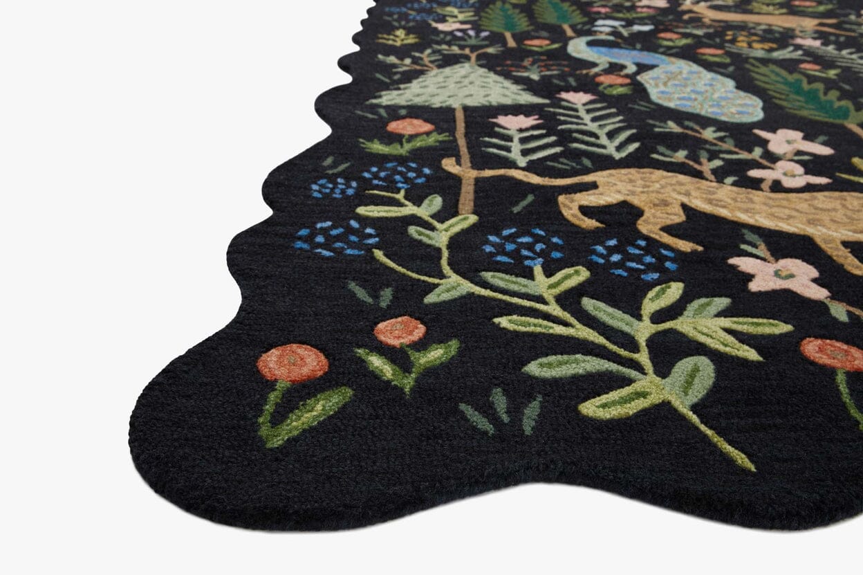Rifle Paper Co. x Loloi Midnight Menagerie Silhouette Rug | Black ...