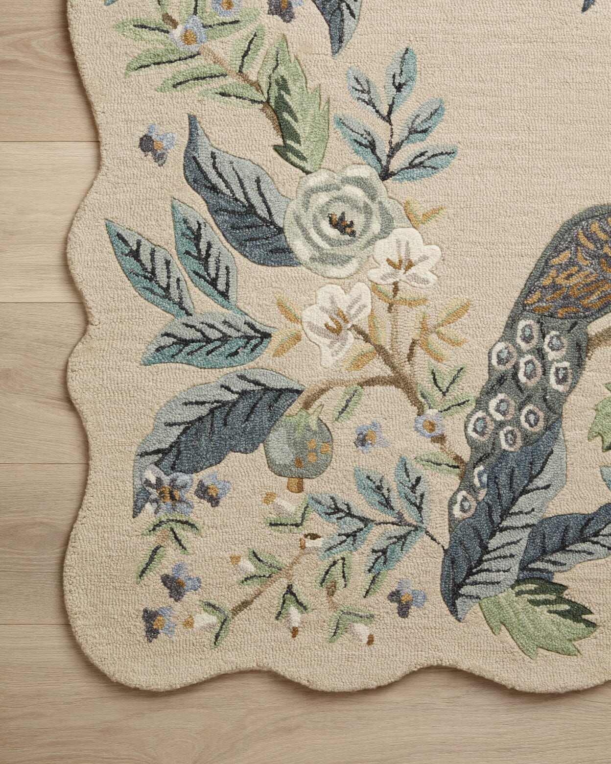 Rifle Paper Co. x Loloi Peacock Silhouette Rug | Blue | Huck & Peck