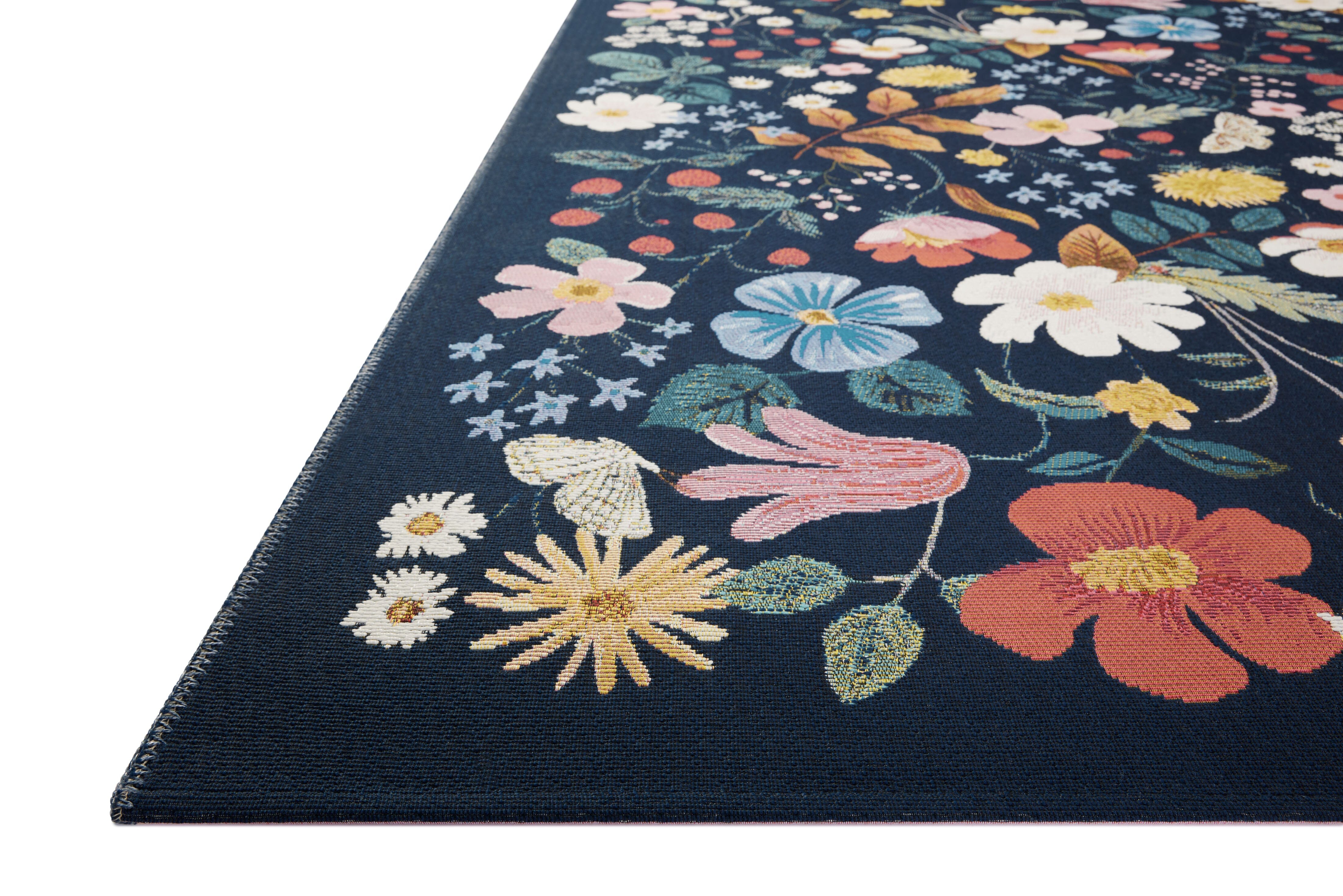 Rifle Paper Co. x Loloi Perennial Rug | Black PRN-02 Rugs Rifle Paper Co. x Loloi