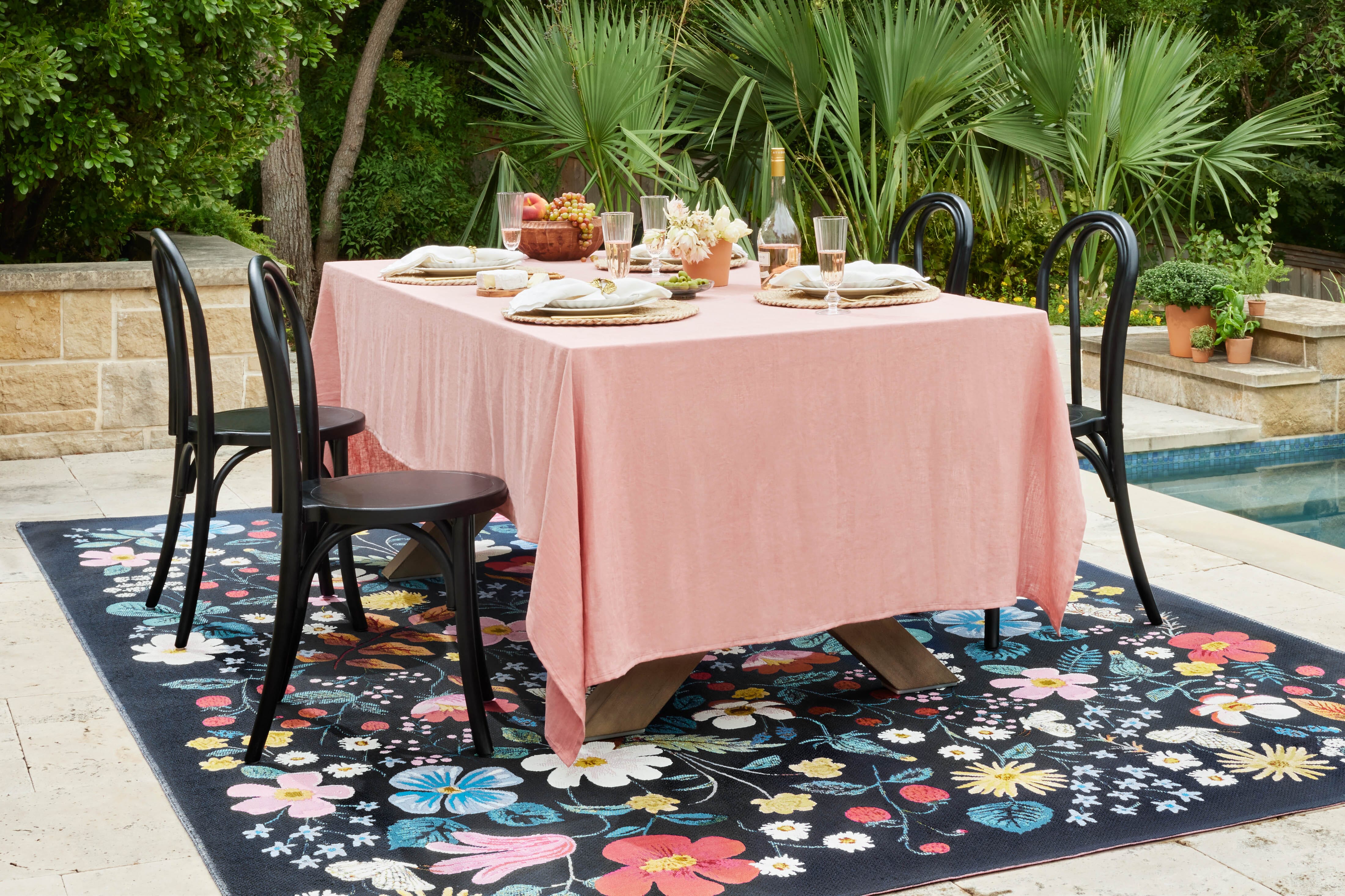 Rifle Paper Co. x Loloi Perennial Rug | Black PRN-02 | Huck & Peck