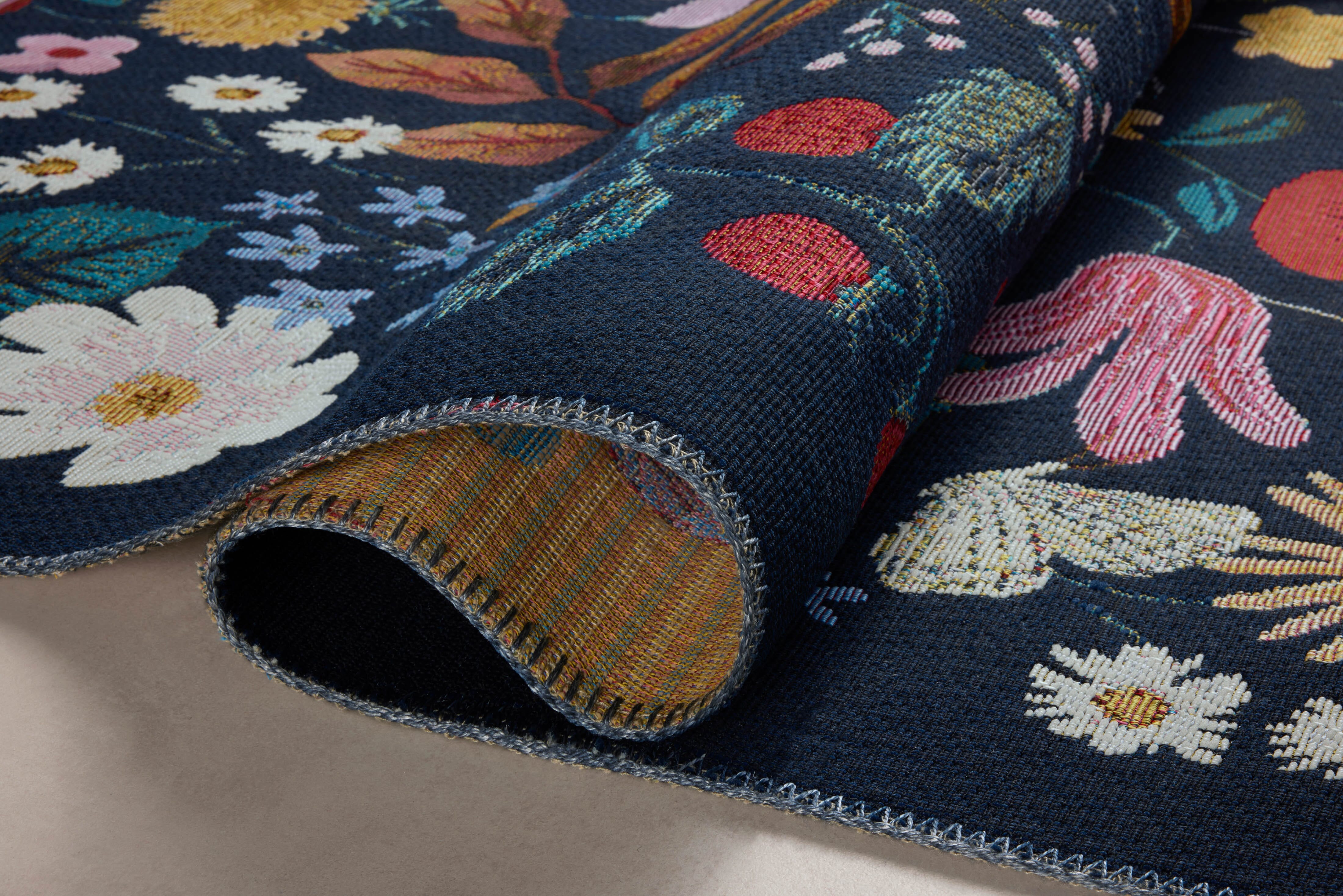Rifle Paper Co. x Loloi Perennial Rug | Navy PRN-01 | Huck & Peck