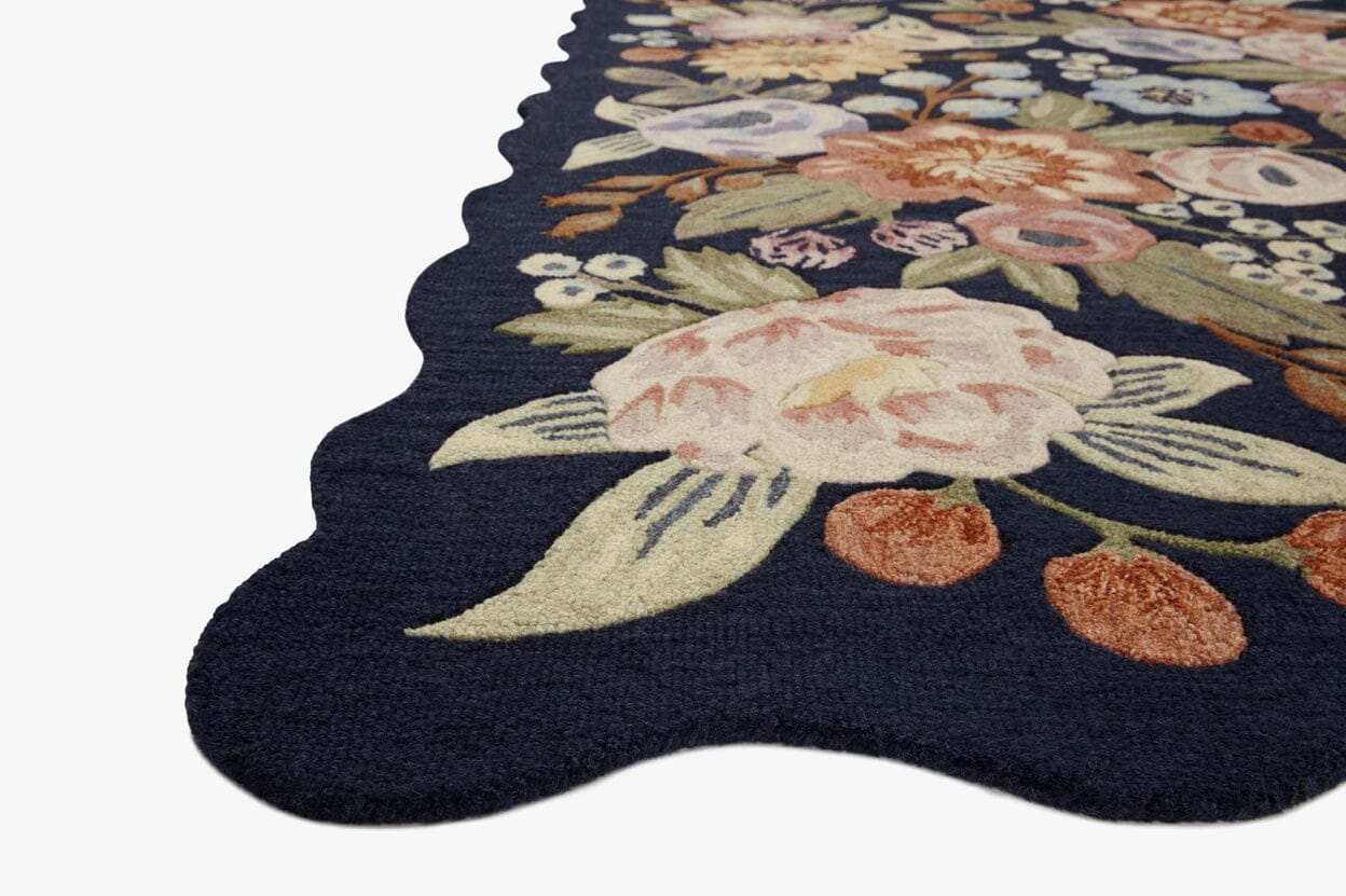 Rifle Paper Co. x Loloi Vintage Blossom Silhouette Rug | Navy Rugs Rifle Paper Co. x Loloi