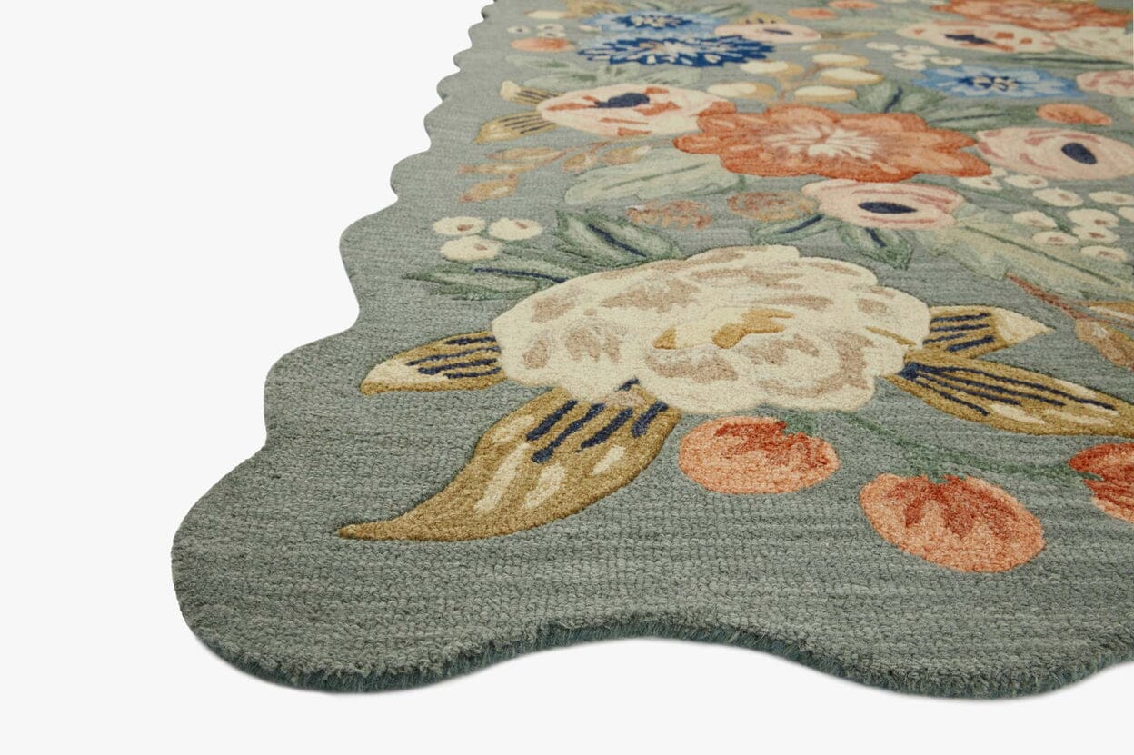 Rifle Paper Co. x Loloi Vintage Blossom Silhouette Rug | Sage Rugs Rifle Paper Co. x Loloi