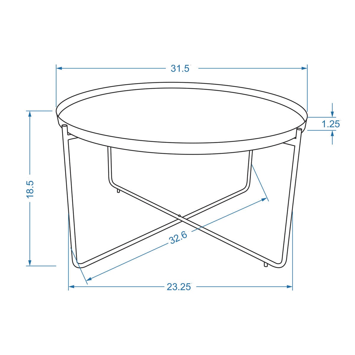 Terza Tray Top Coffee Table COFFEE TABLE Huck & Peck