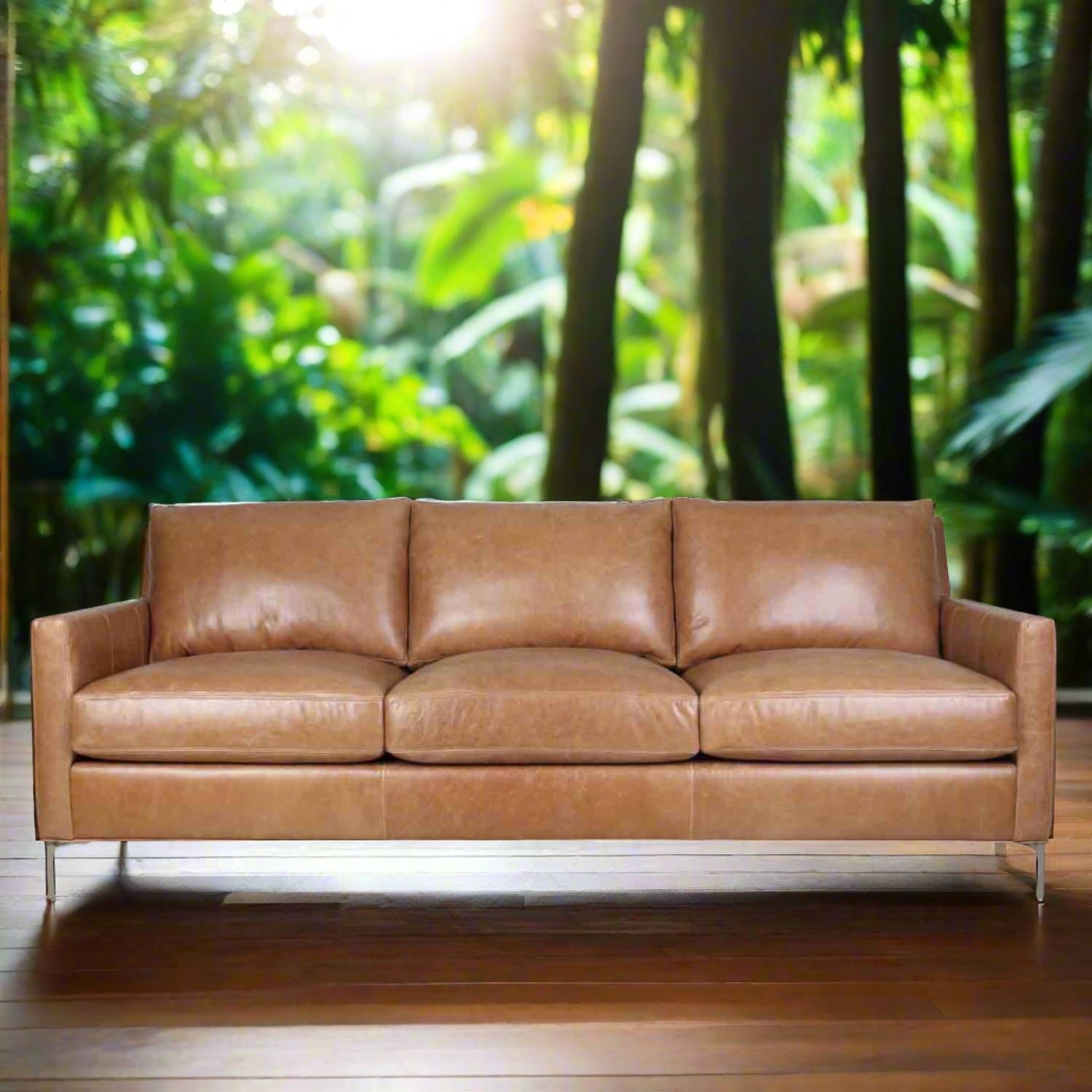 Tucker 86" Cognac Leather Sofa SOFA Huck & Peck