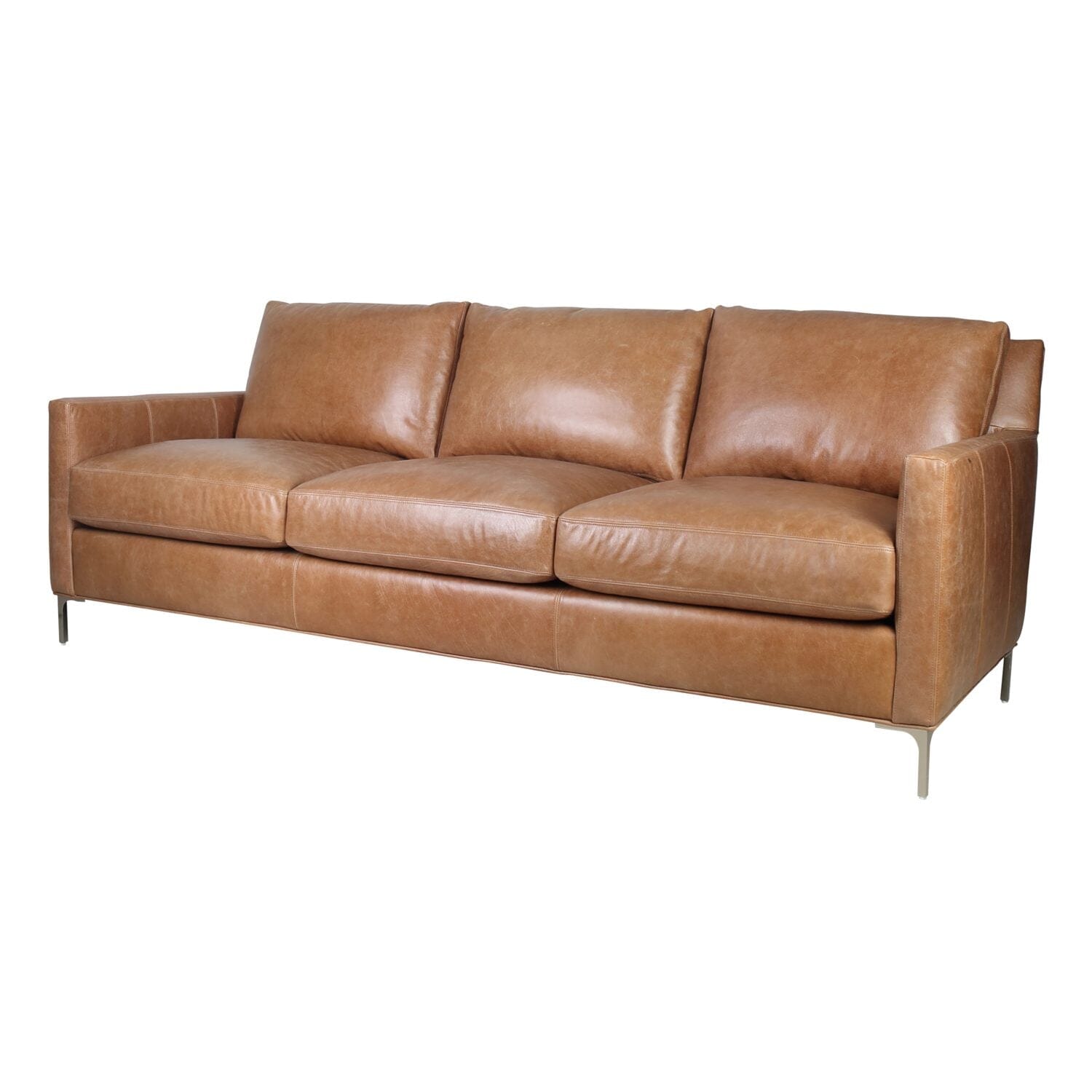 Tucker 86" Cognac Leather Sofa SOFA Huck & Peck