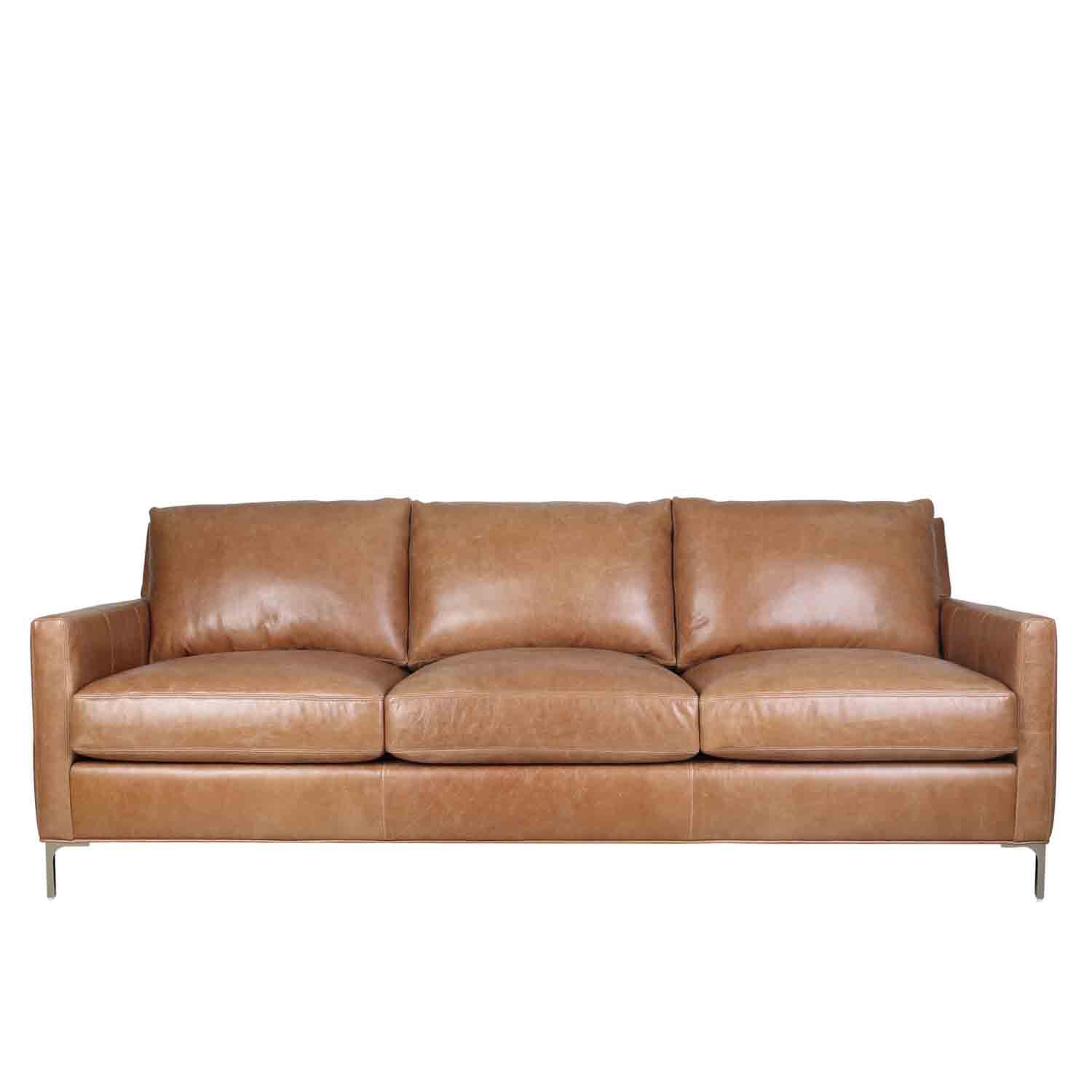 Tucker 86" Cognac Leather Sofa SOFA Huck & Peck