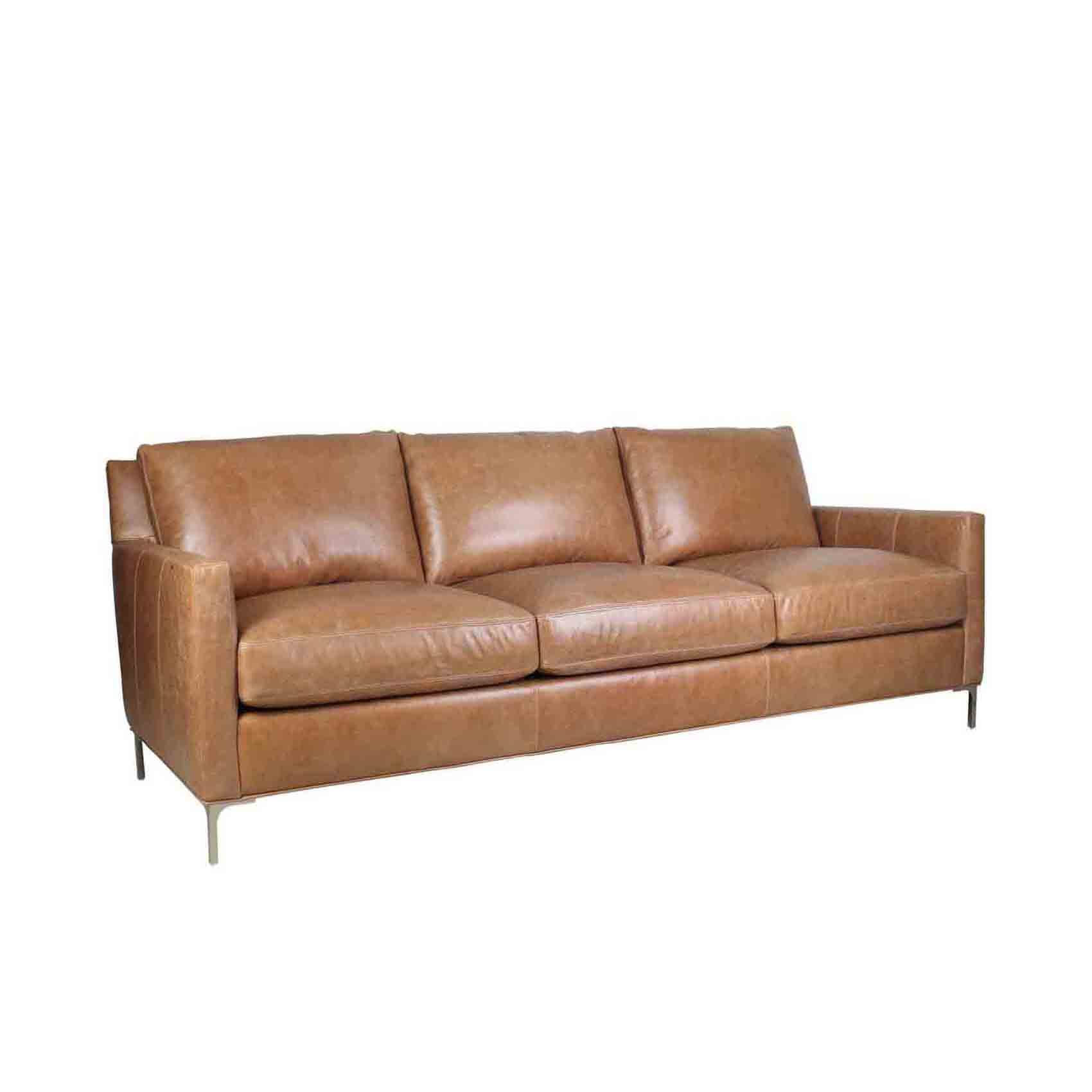 Tucker 86" Cognac Leather Sofa SOFA Huck & Peck