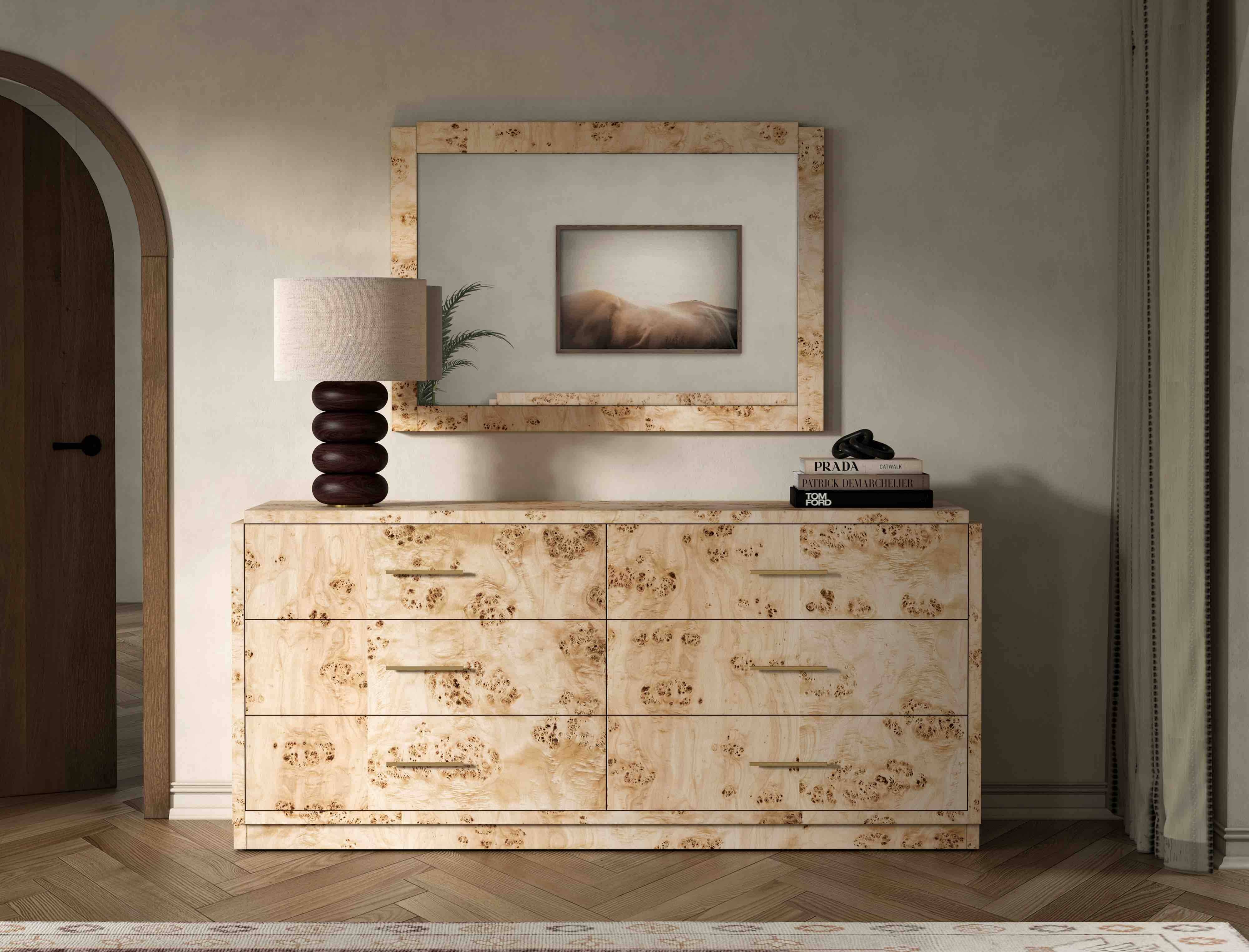 Walden Burl 6 Drawer Dresser DRESSER Huck & Peck