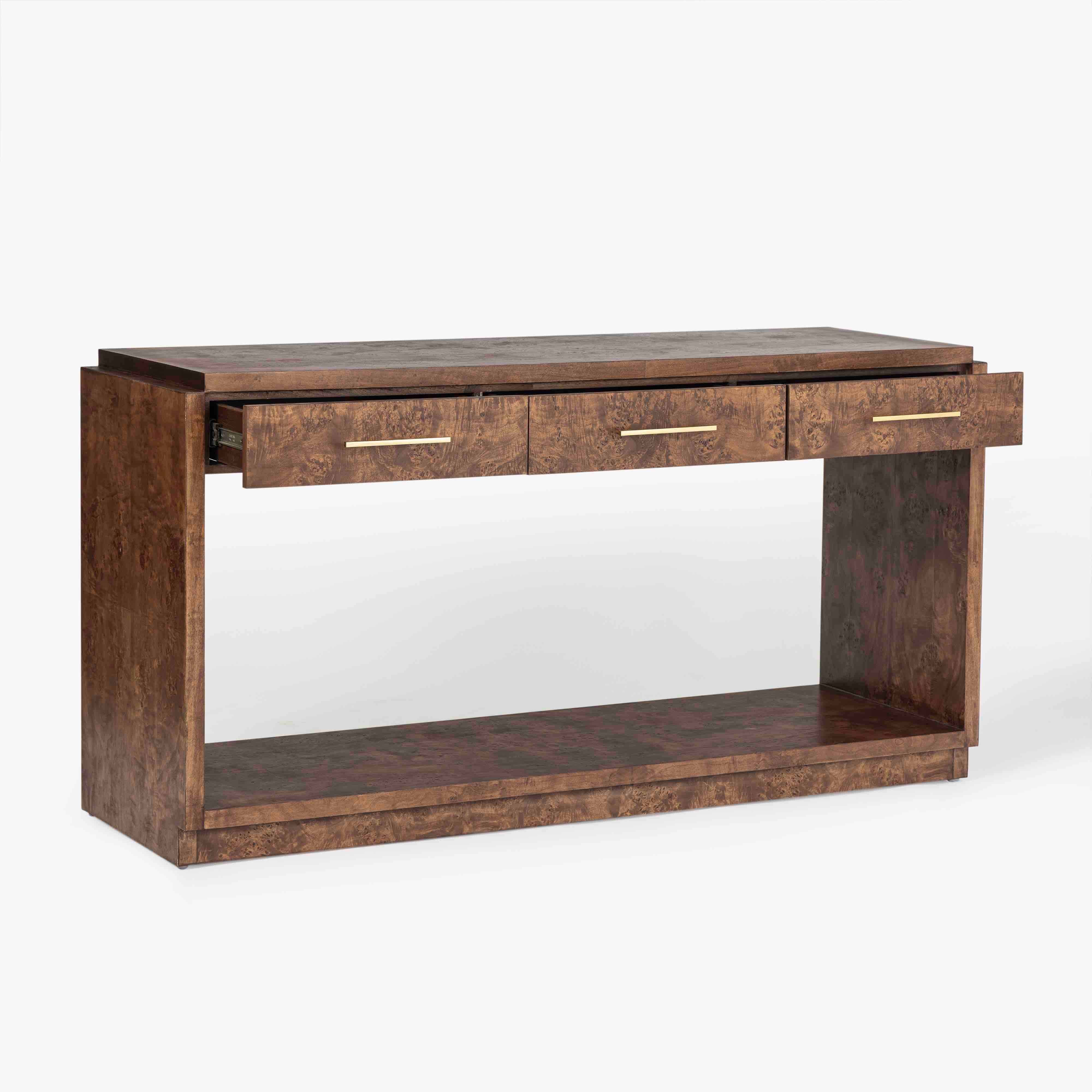 Walden Burl Console Table CONSOLE TABLE Huck & Peck