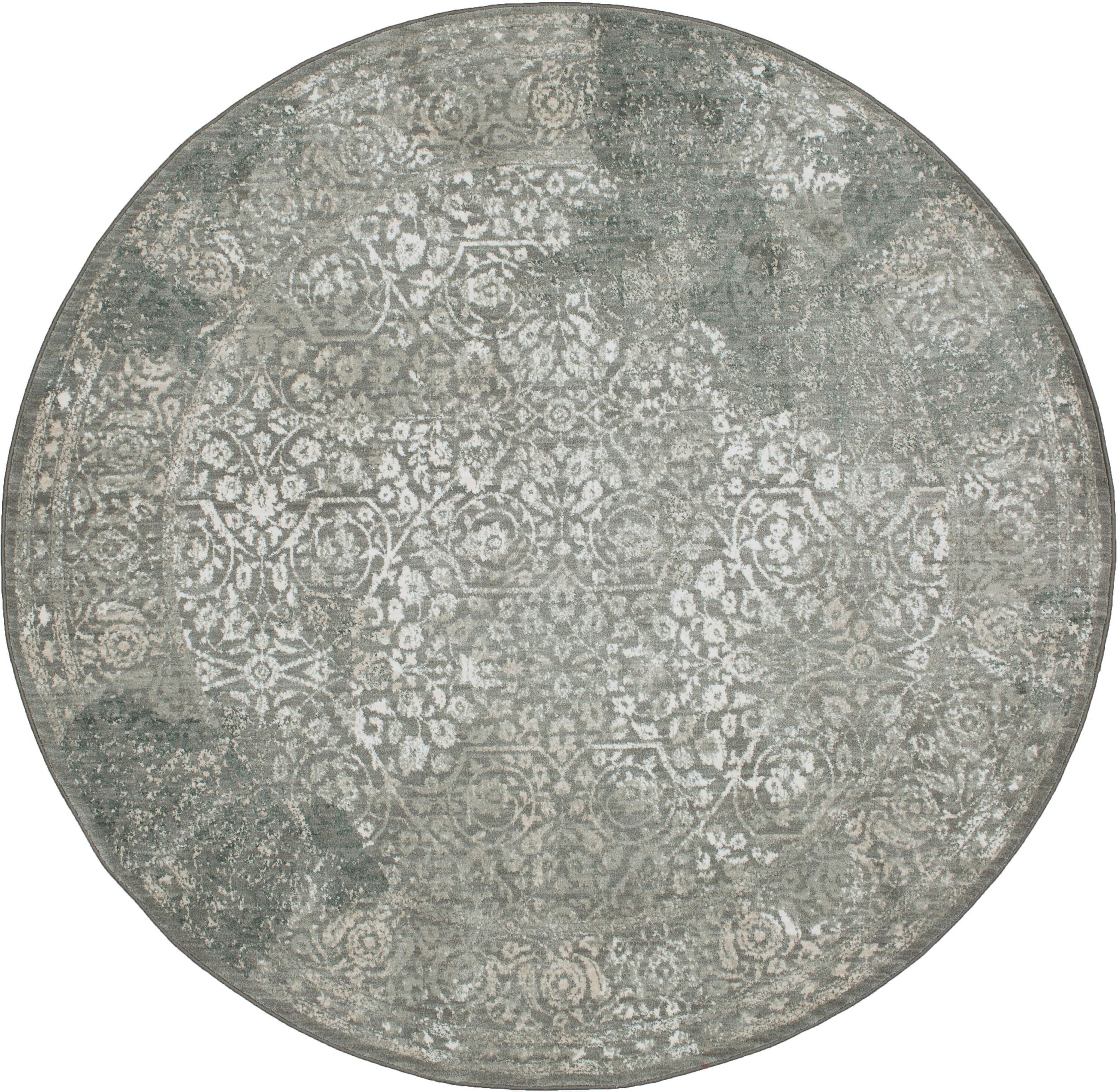 Ayr Willow Grey 8' Round Karastan Rugs