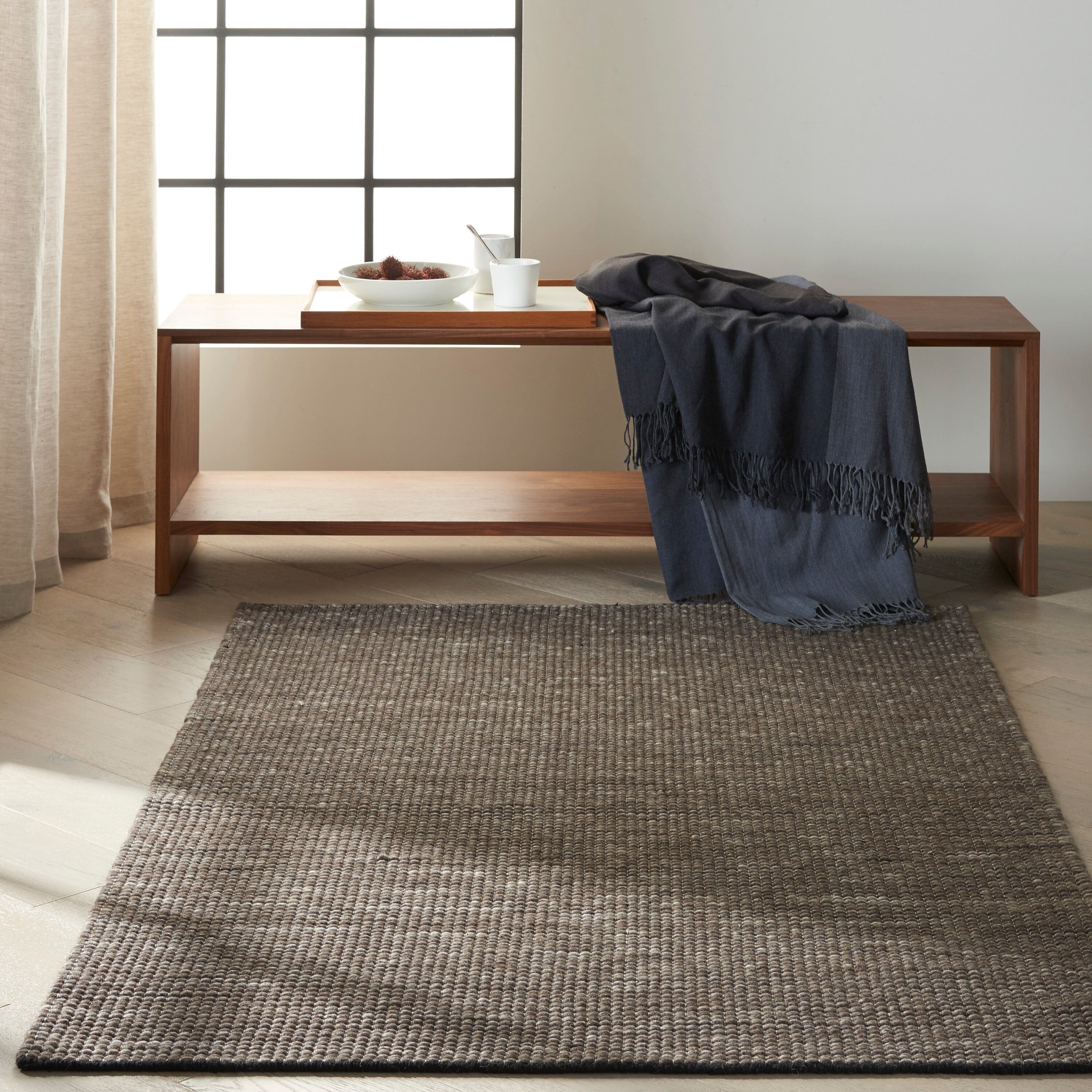 Calvin Klein Home Lowland 4' x 6' Flint Modern Indoor Rug Rug Calvin Klein Home