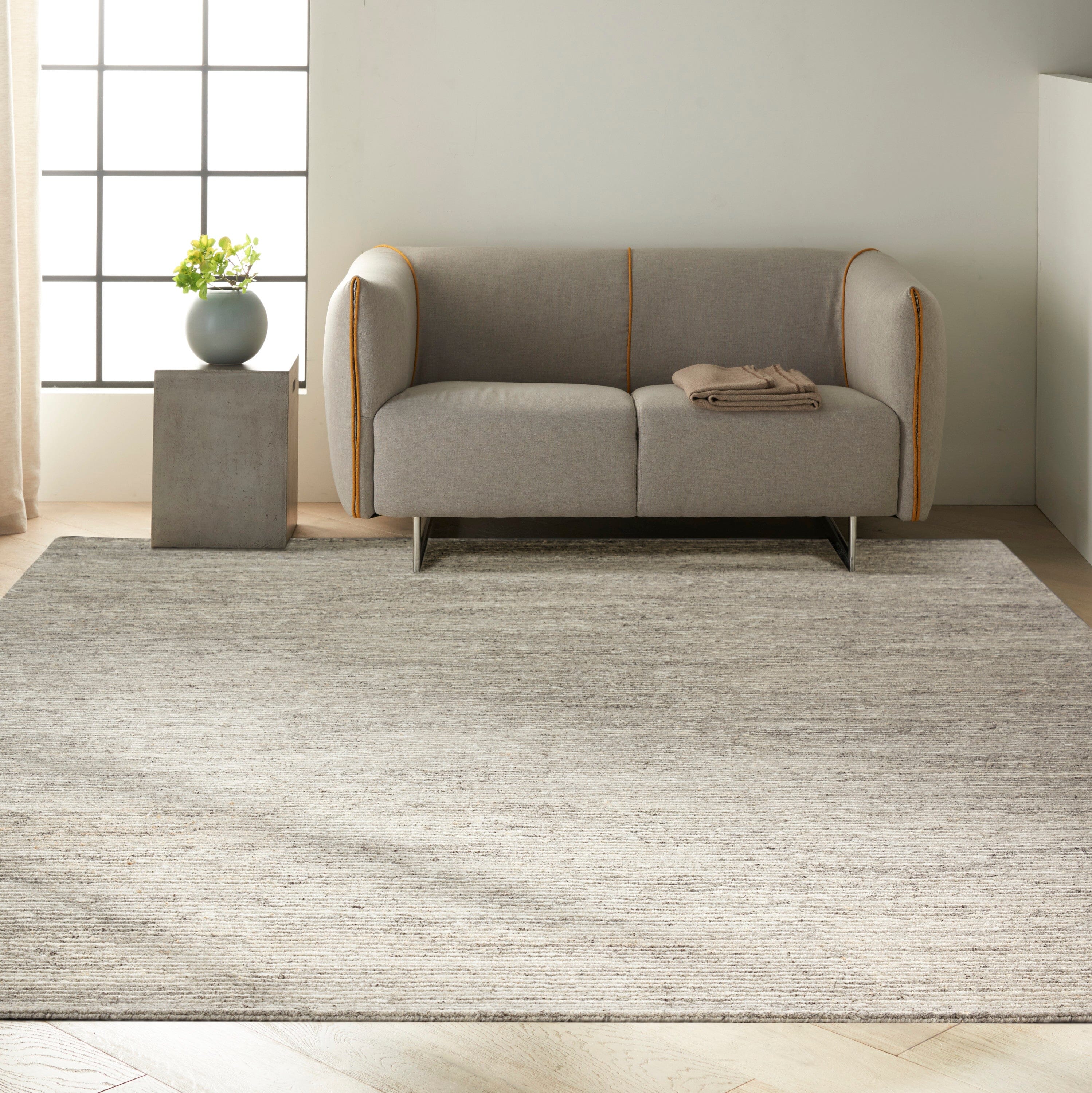 Calvin Klein Kathmandu 9' x 12' Grey Modern Indoor Rug Rug Calvin Klein