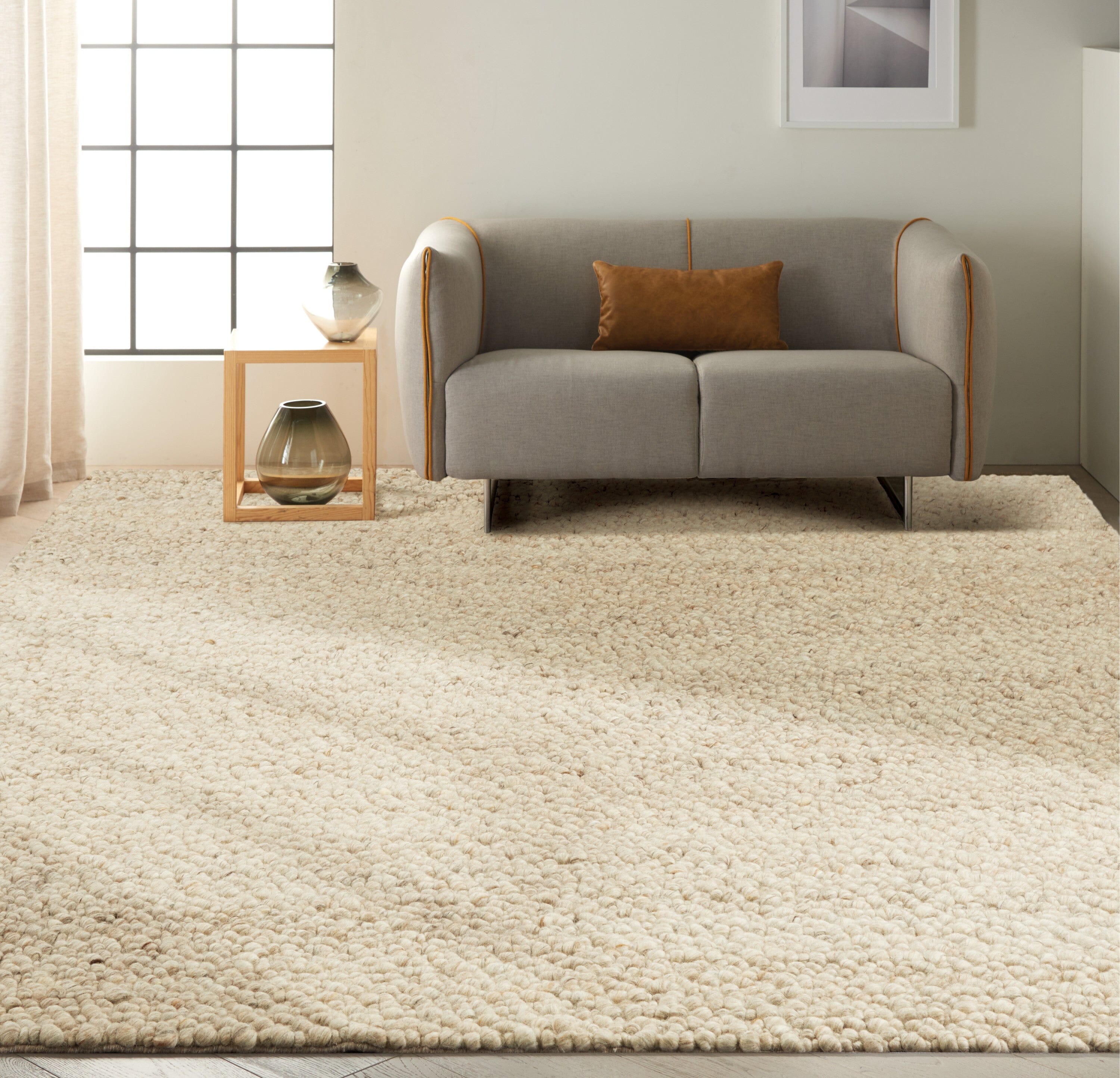 Calvin Klein Riverstone 10' x 14' Ivory Farmhouse Indoor Rug Rug Calvin Klein