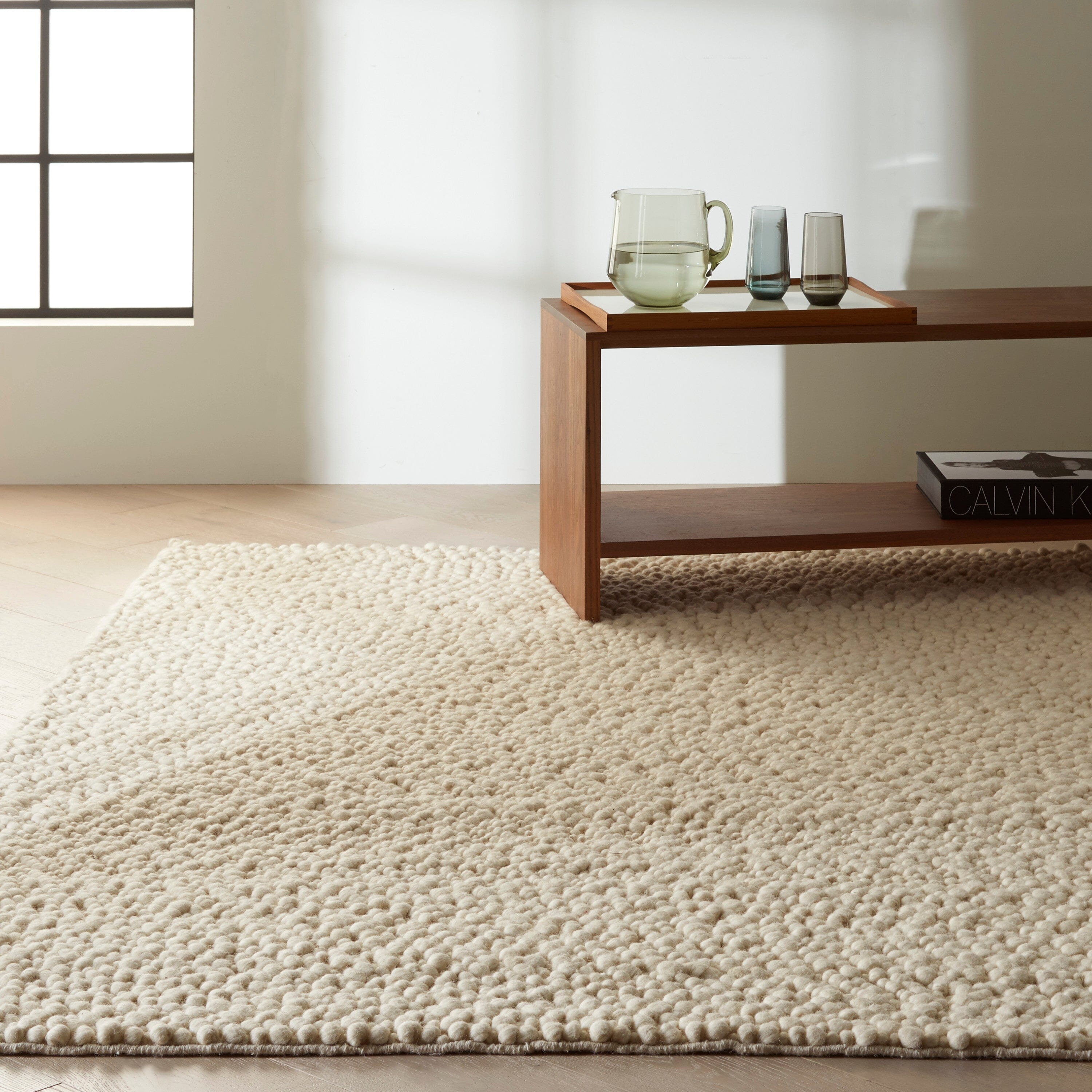 Calvin Klein Riverstone 4' x 6' Ivory Farmhouse Indoor Rug Rug Calvin Klein