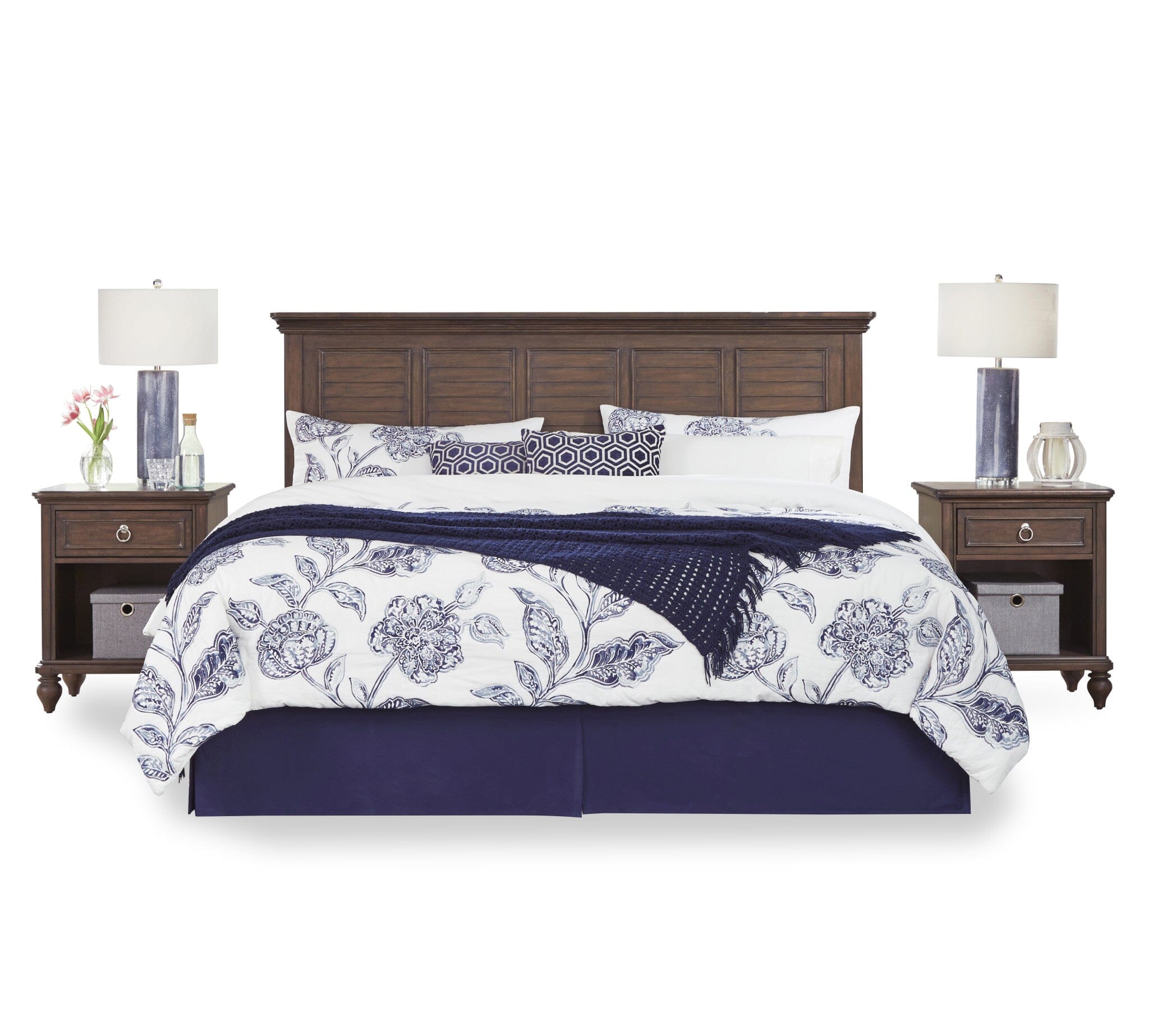 Coastal King Headboard and Two Nightstands By Southport King Bed Set Southport