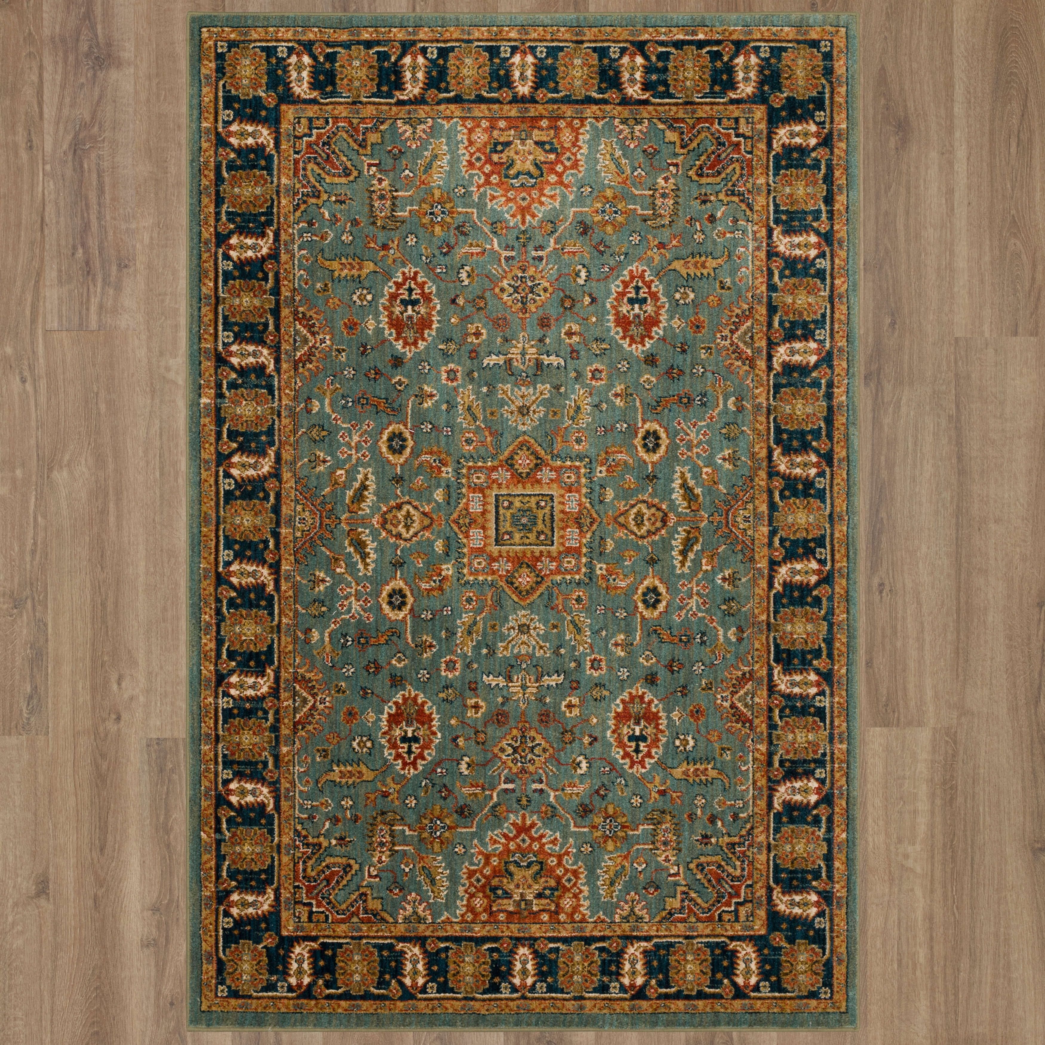 Deir Aquamarine 3' 5" X 5' 5" Karastan Rugs