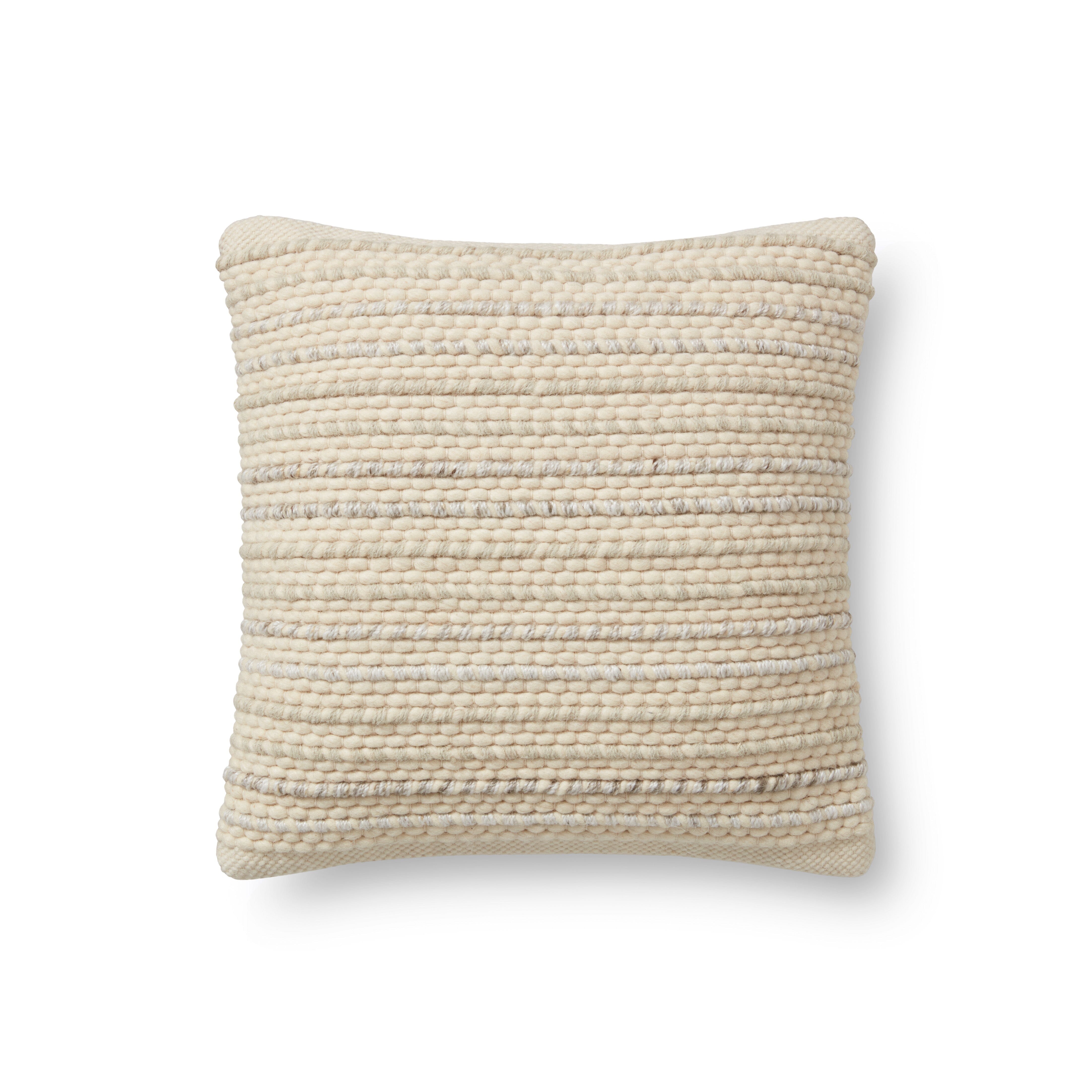 ED Ellen DeGeneres Crafted by Loloi Pillow | Beige / Silver ED Ellen DeGeneres Crafted by Loloi
