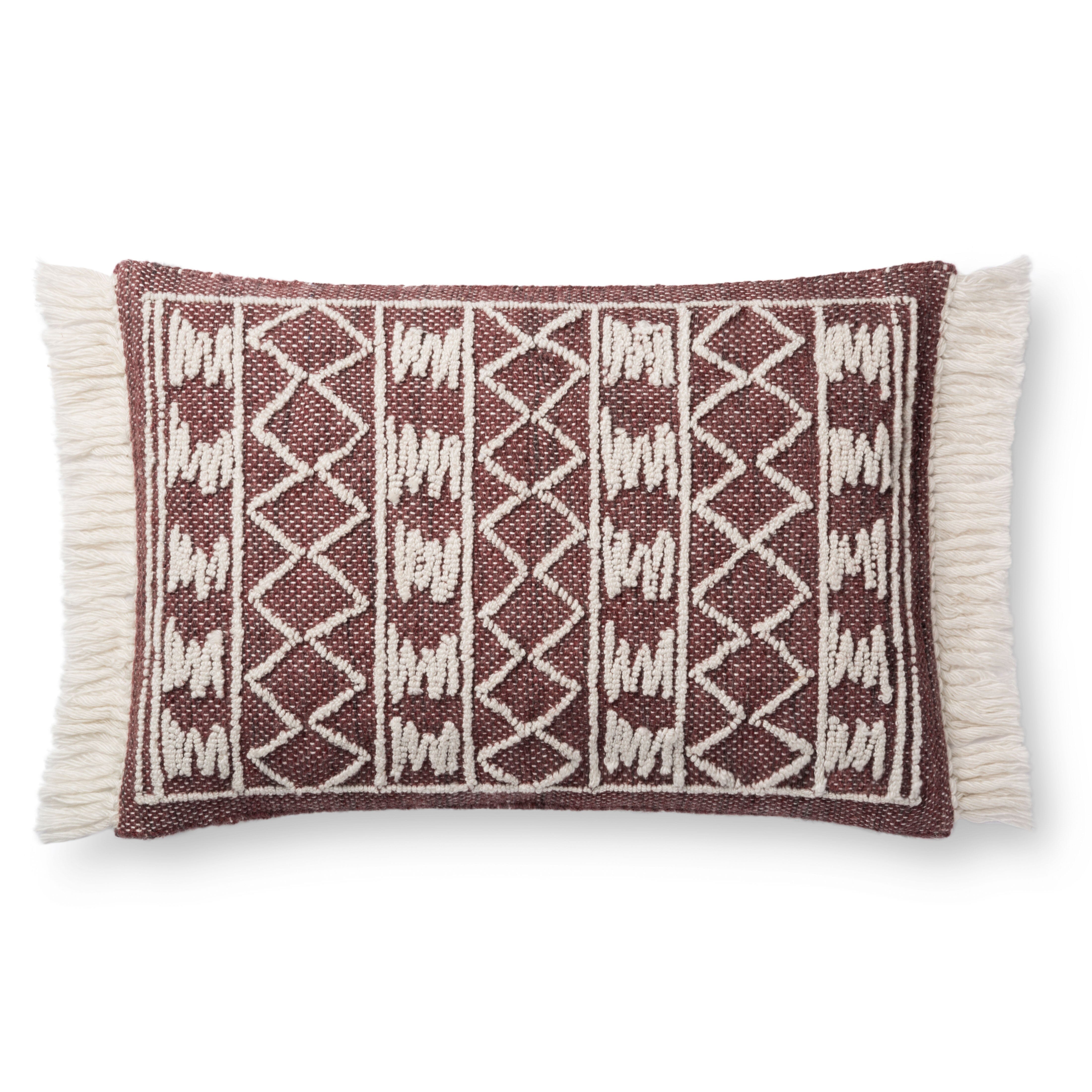 ED Ellen DeGeneres Crafted by Loloi Pillow | Burgundy ED Ellen DeGeneres Crafted by Loloi