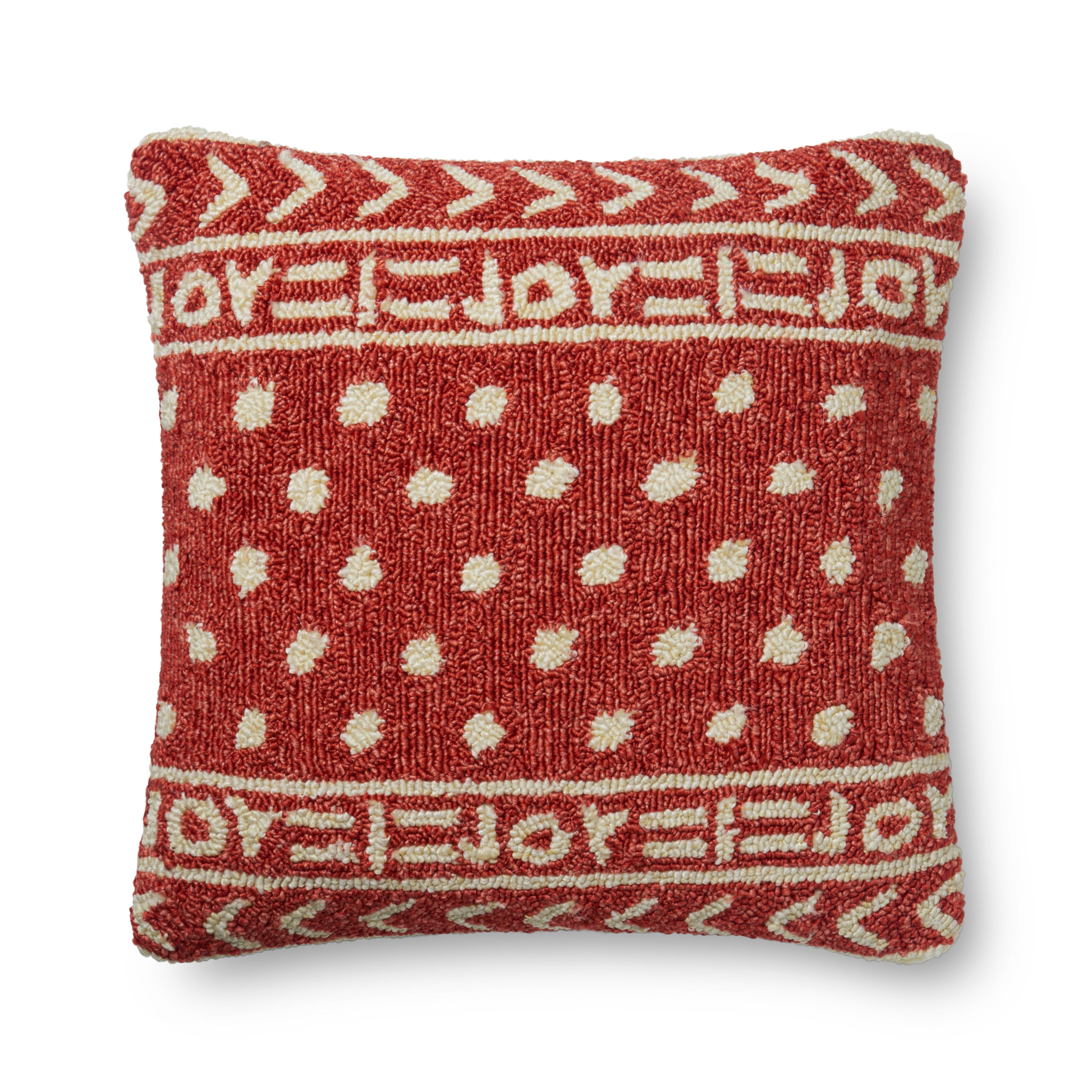 ED Ellen DeGeneres Crafted by Loloi Pillow | Red / Ivory ED Ellen DeGeneres Crafted by Loloi