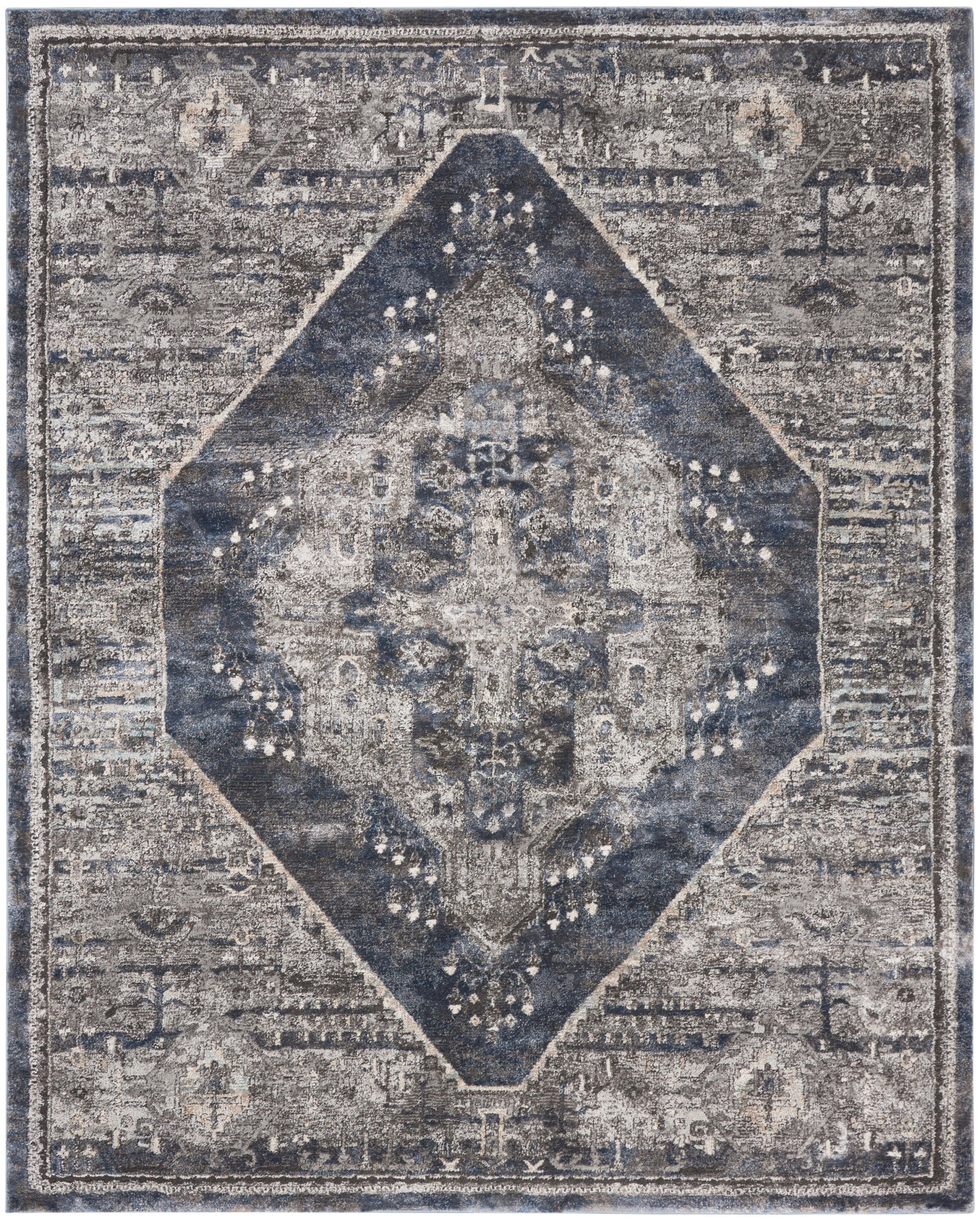 Kathy Ireland American Manor 7'10" x 9'10" Blue Farmhouse Indoor Rug Rug Kathy Ireland